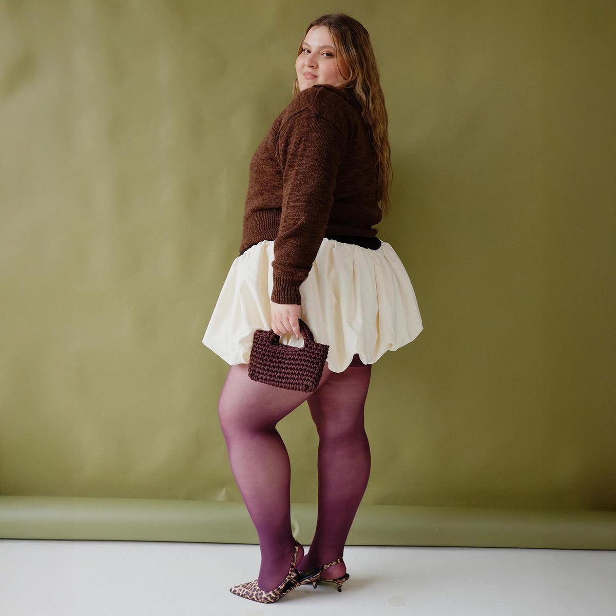 Sheer 30 Den Tights - Plum