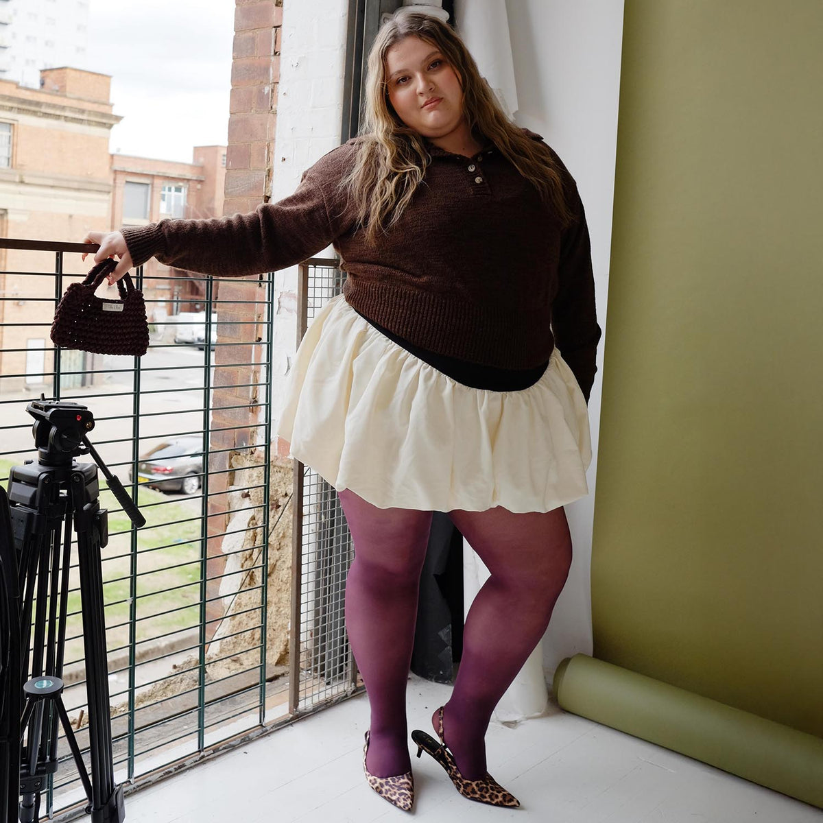 Sheer 30 Den Tights - Plum