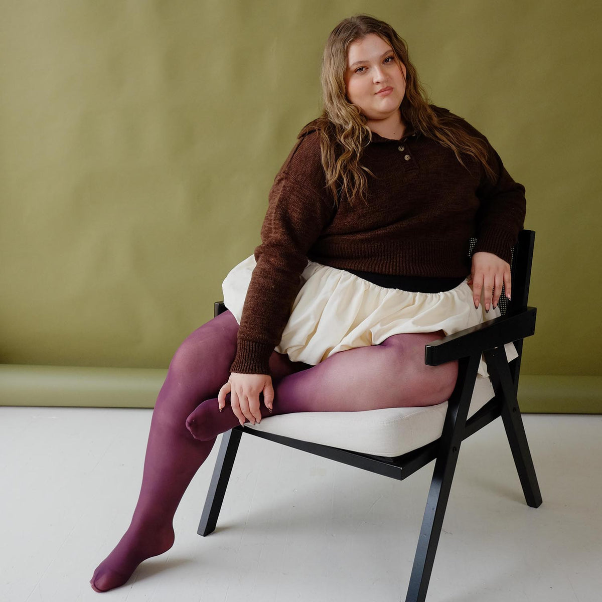 Sheer 30 Den Tights - Plum