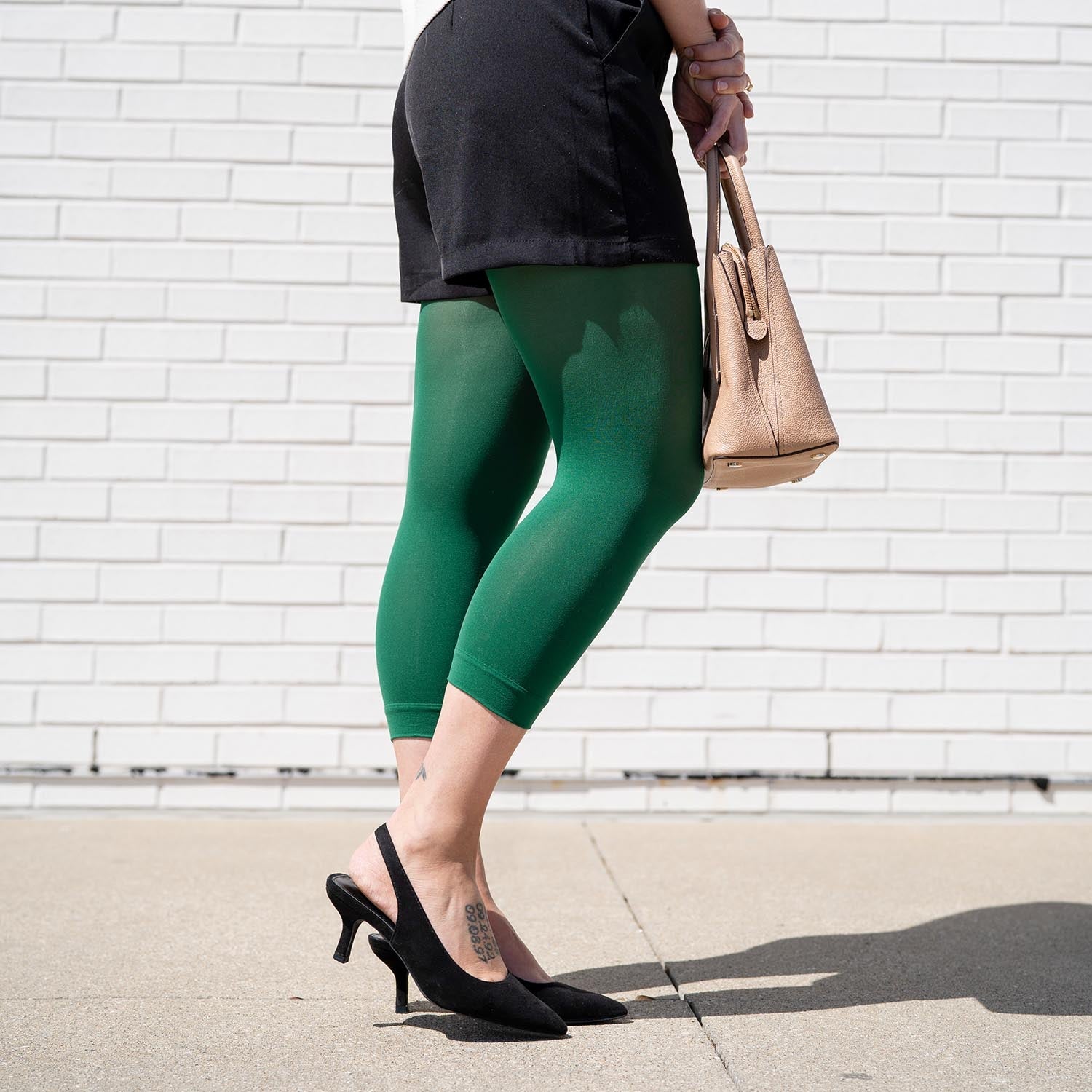 Stay Cool Capri Tights - Foliage - Tights & Clothes In Sizes 1-34