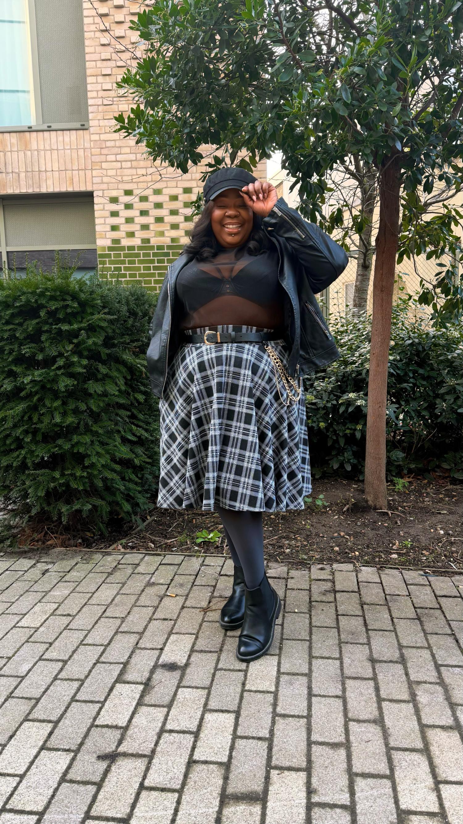 Plaid Flare Skirt - Cairn