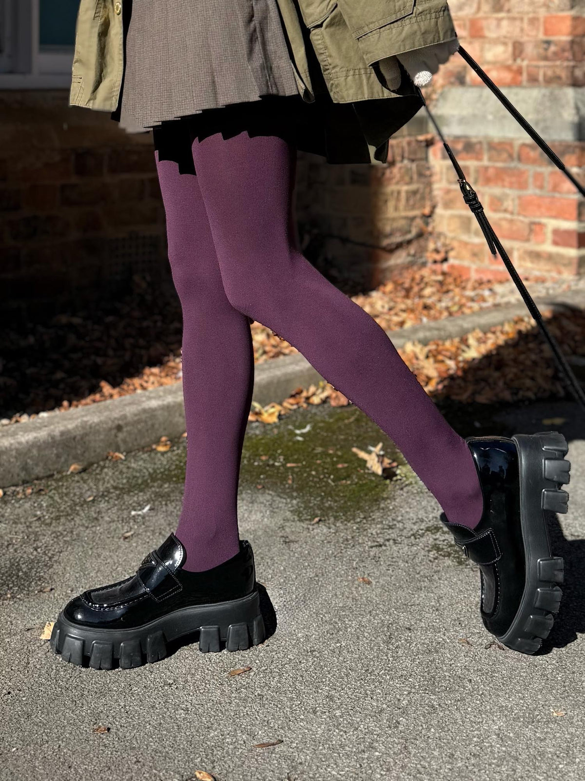 Super Opaque 120 Den Tights - Plum