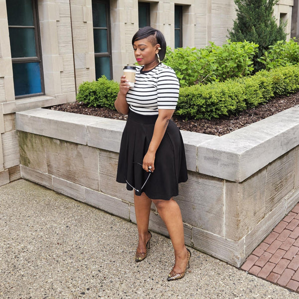 Petal Pleated Skirt - Black – Snag Canada