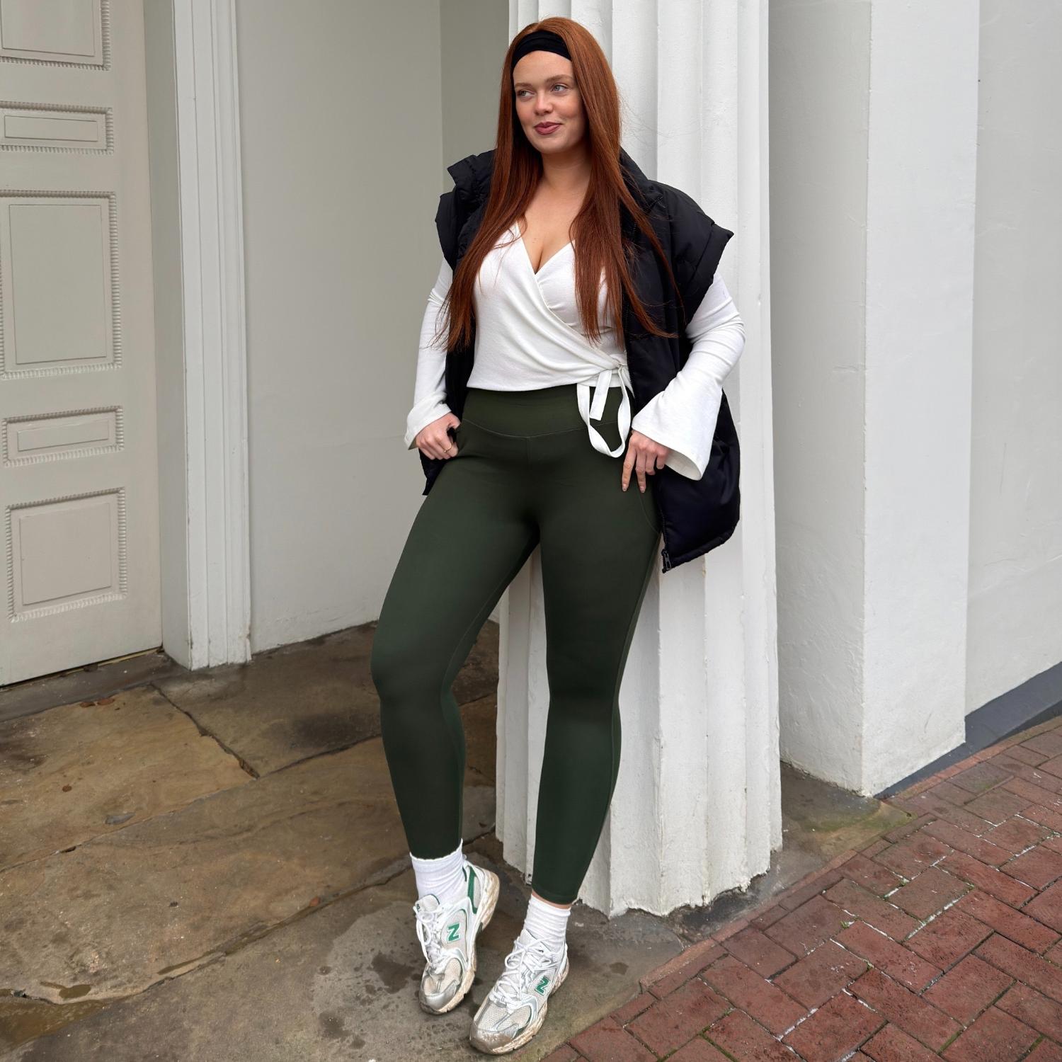 Moss Green Squat Proof Leggings - Secret Garden – Snag Canada