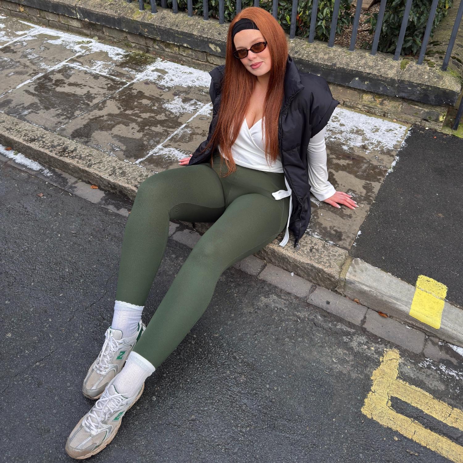 Moss Green Squat Proof Leggings - Secret Garden – Snag Canada