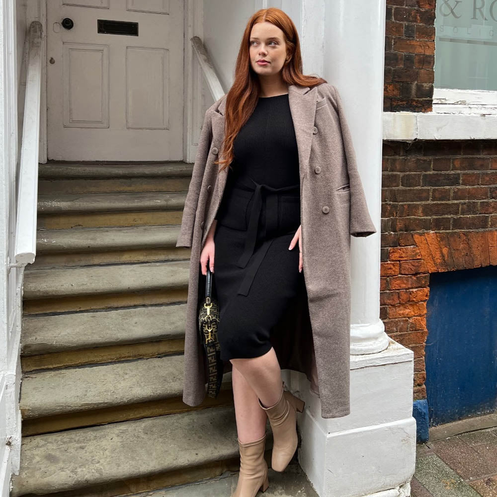 Black Cocoon Knit Midi Dress with Pockets | Snag – Snag Canada