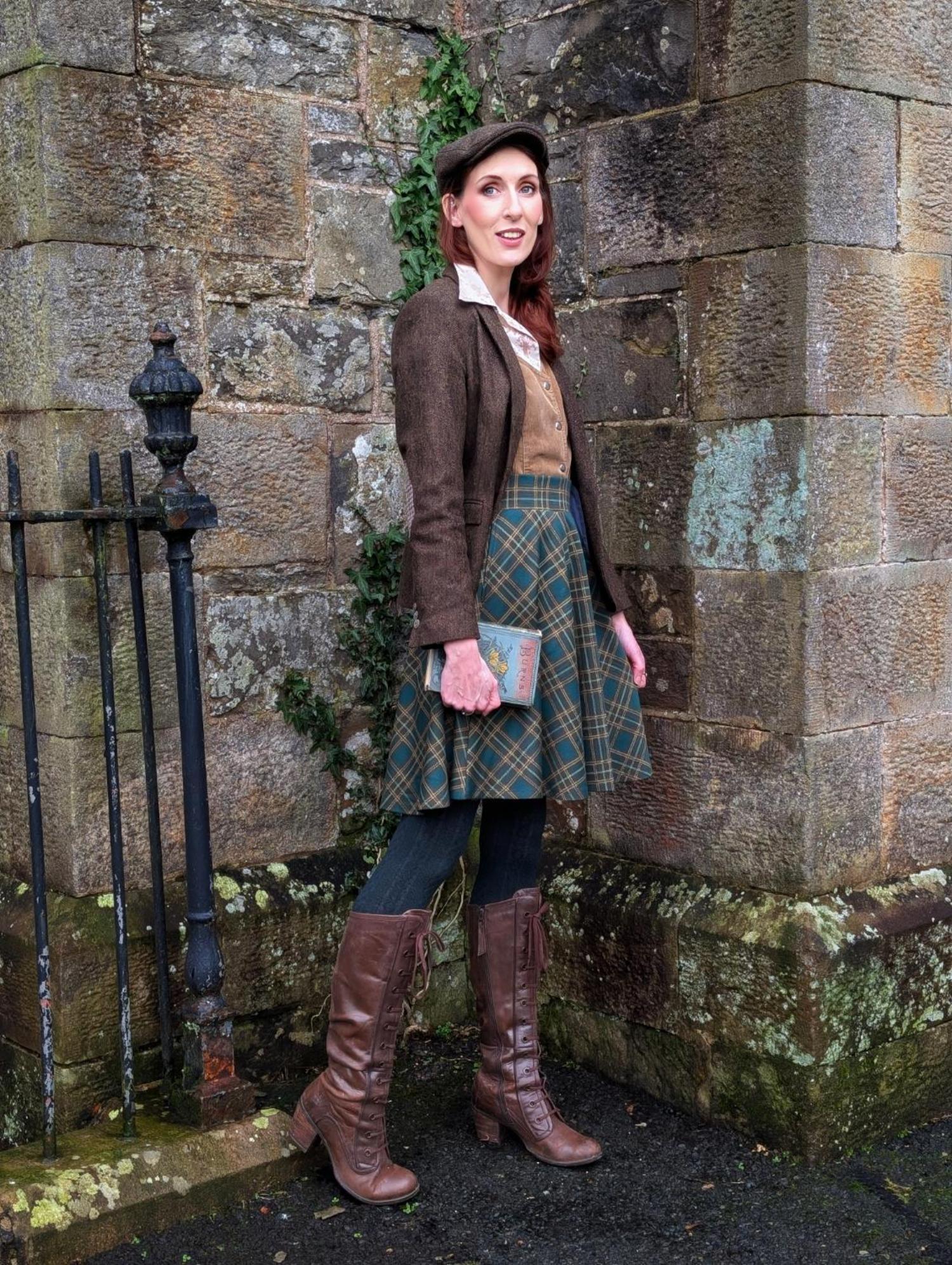 Plaid Flare Skirt - Glenfern