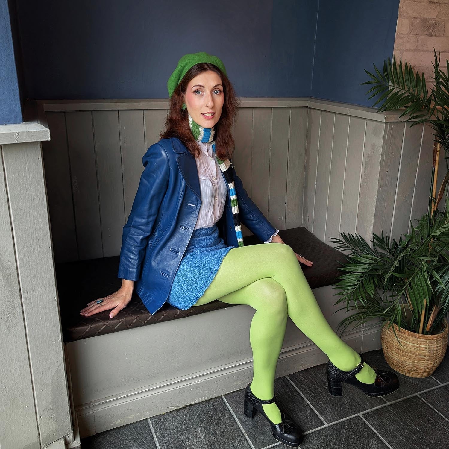 80 Denier Tights in Granny Smith – Snag Canada