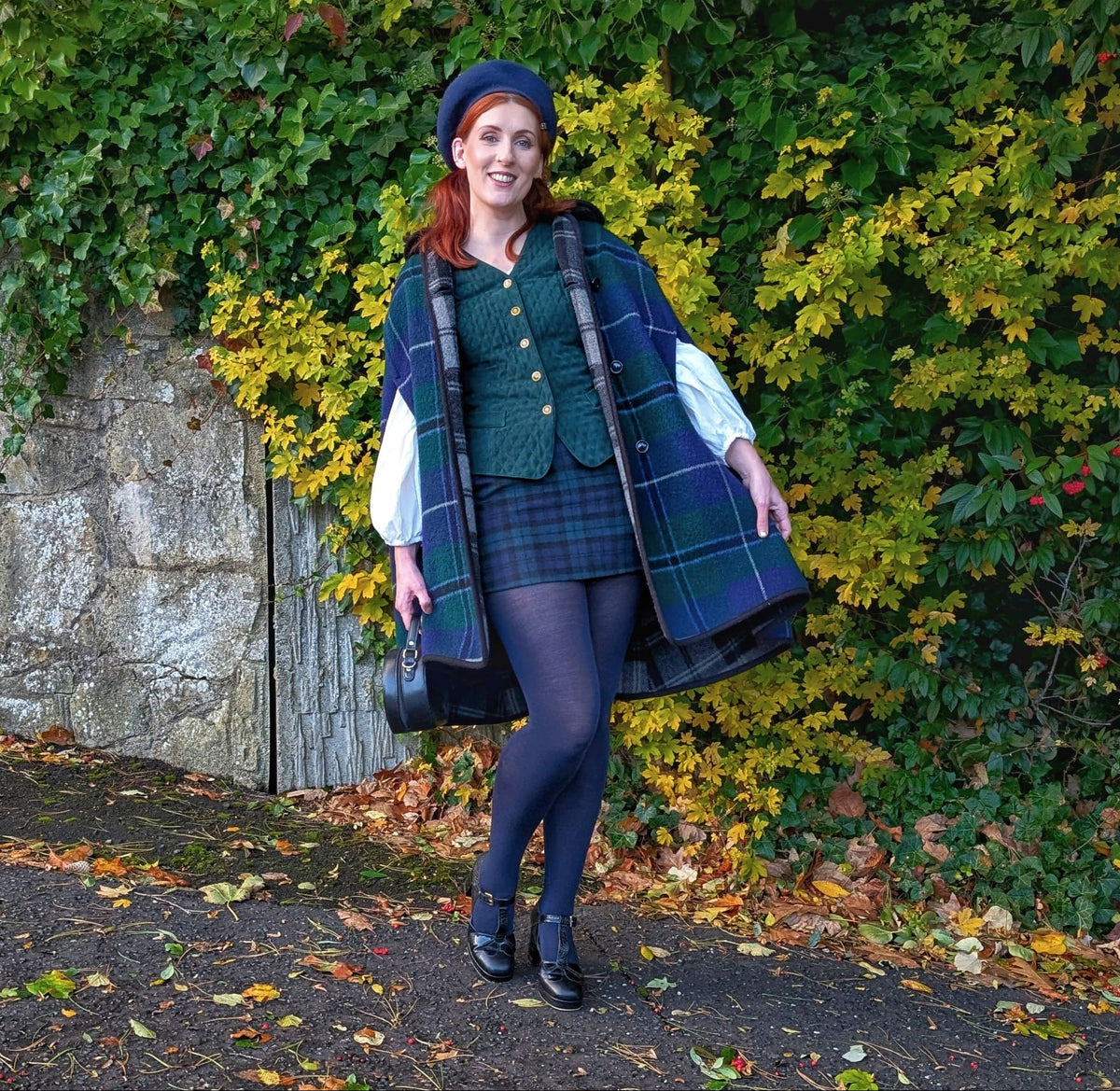 Merino Wool Tights - Royal Navy