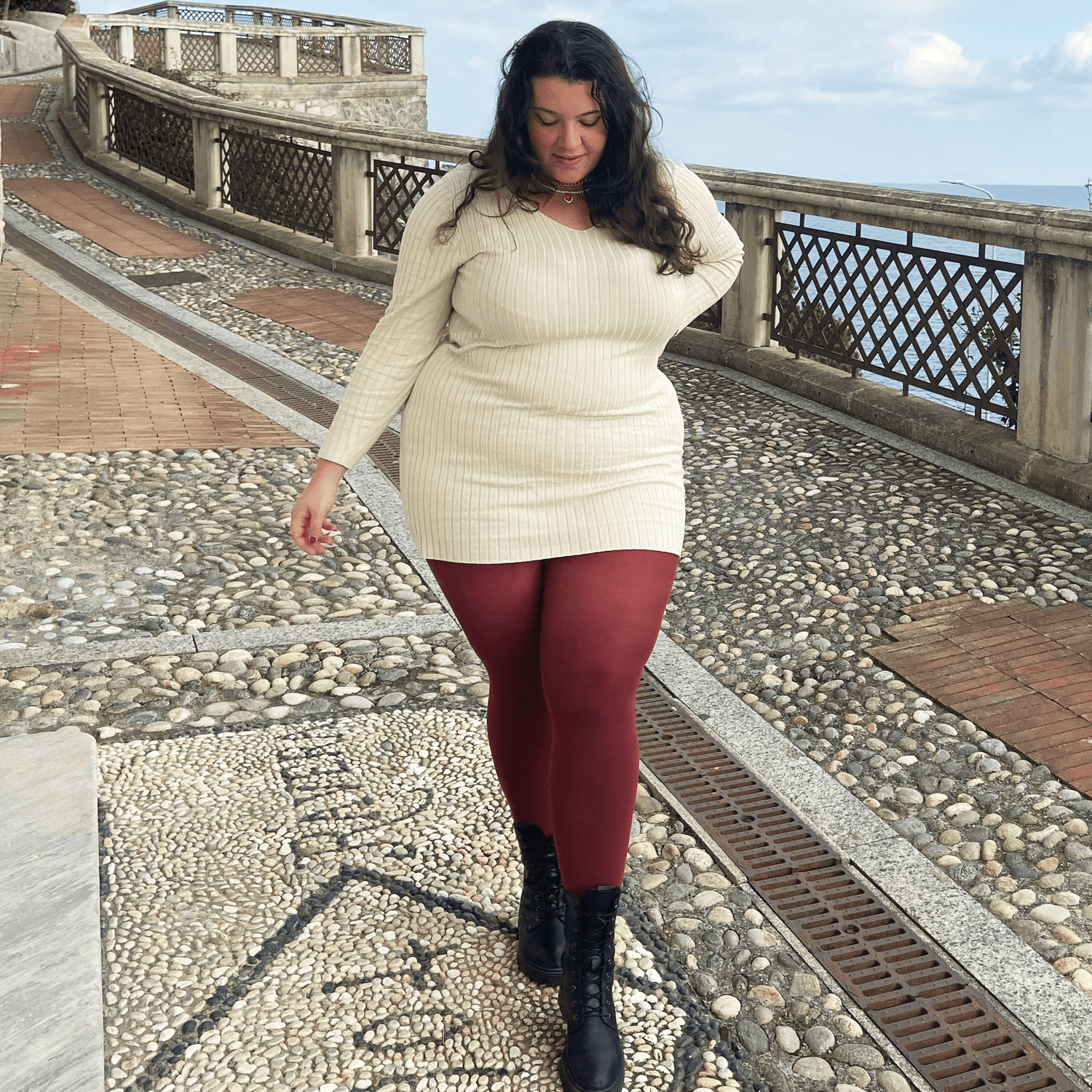 Burgundy opaque tights hot sale