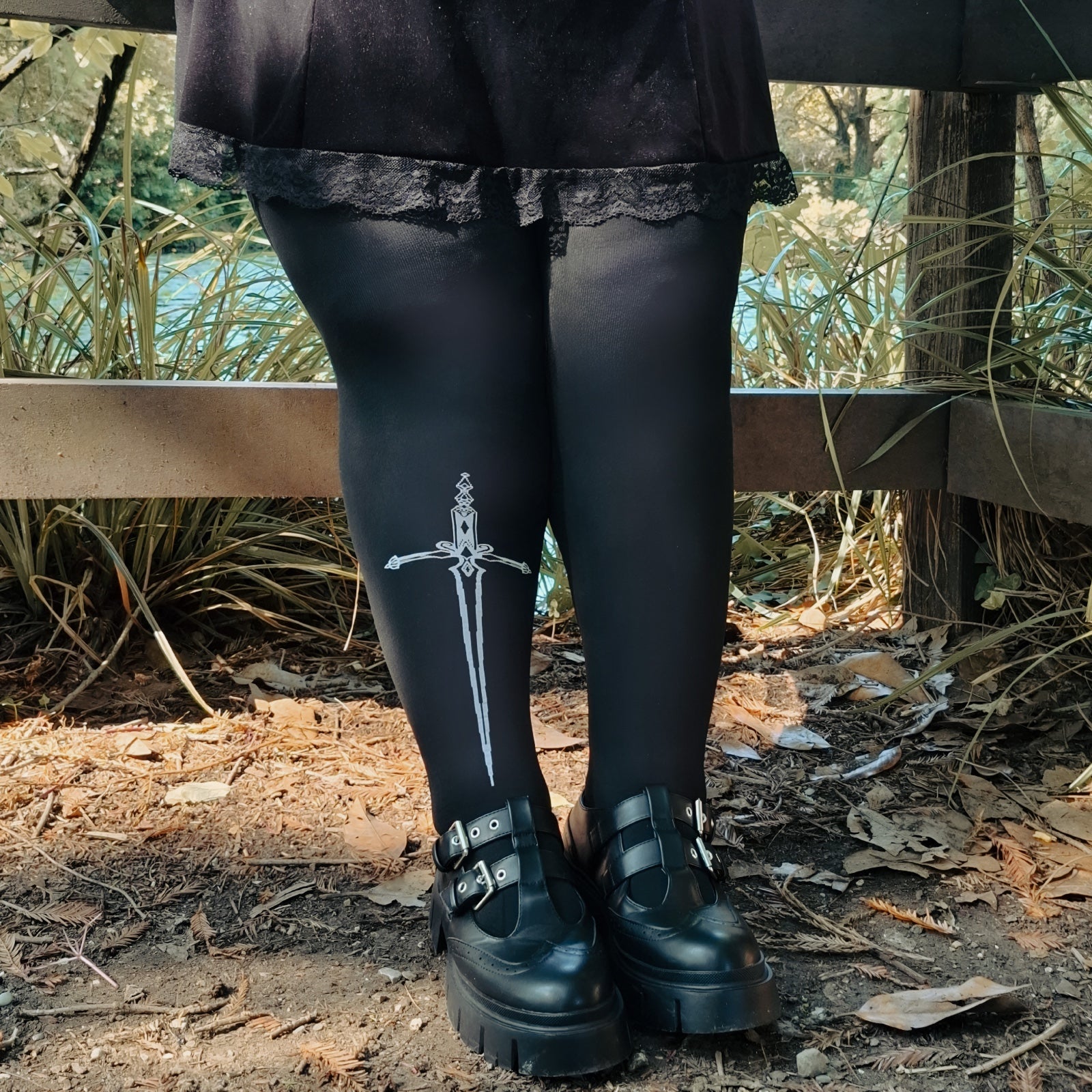 Midnight Executioner Tights | Sword Goth Tights | Snag – Snag Canada