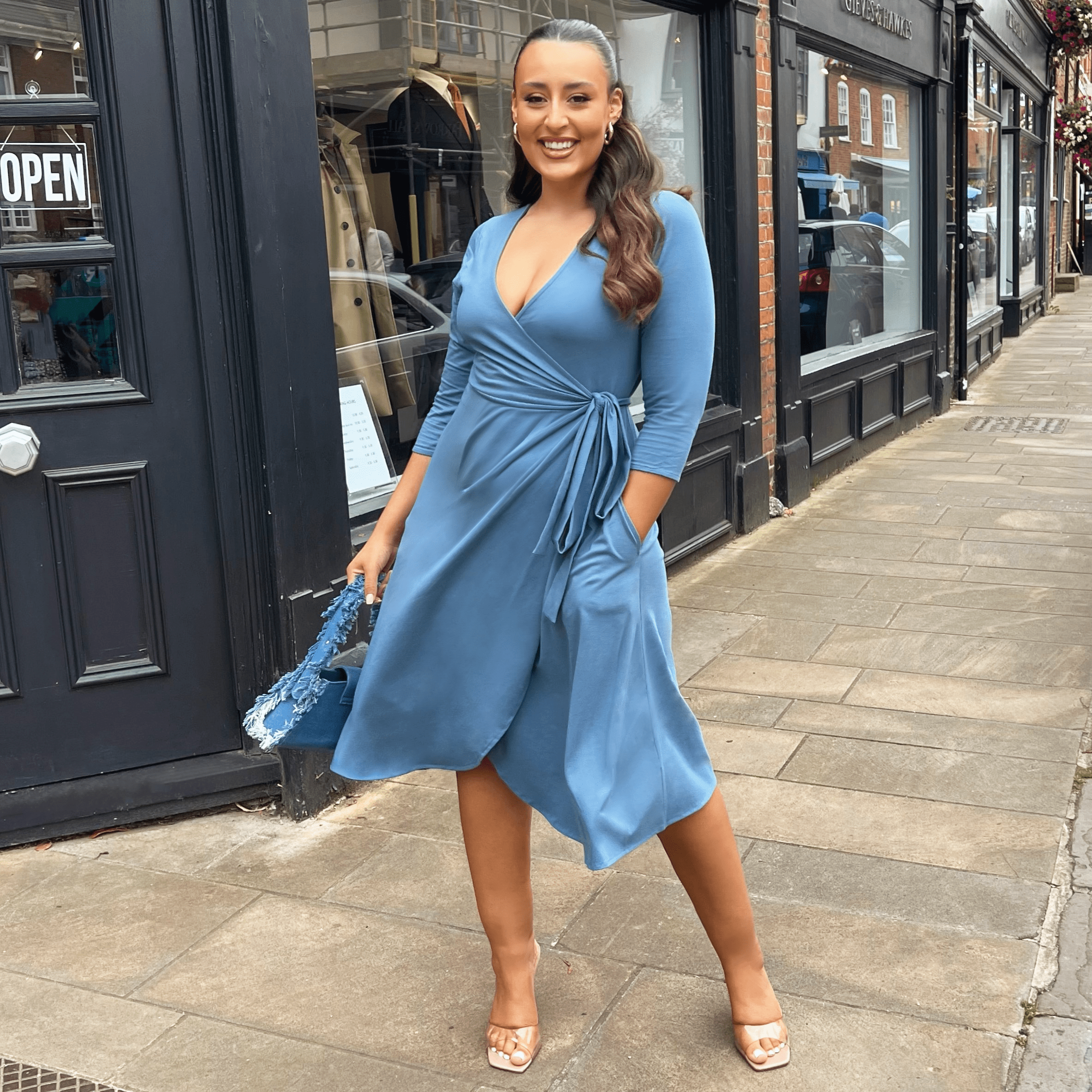 Next blue wrap sales dress