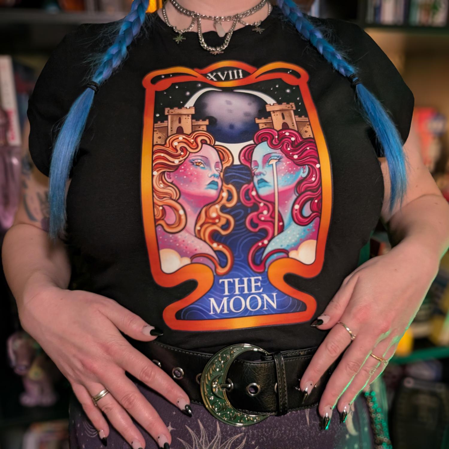 Major Arcana Baby Tee - XVIII The Moon