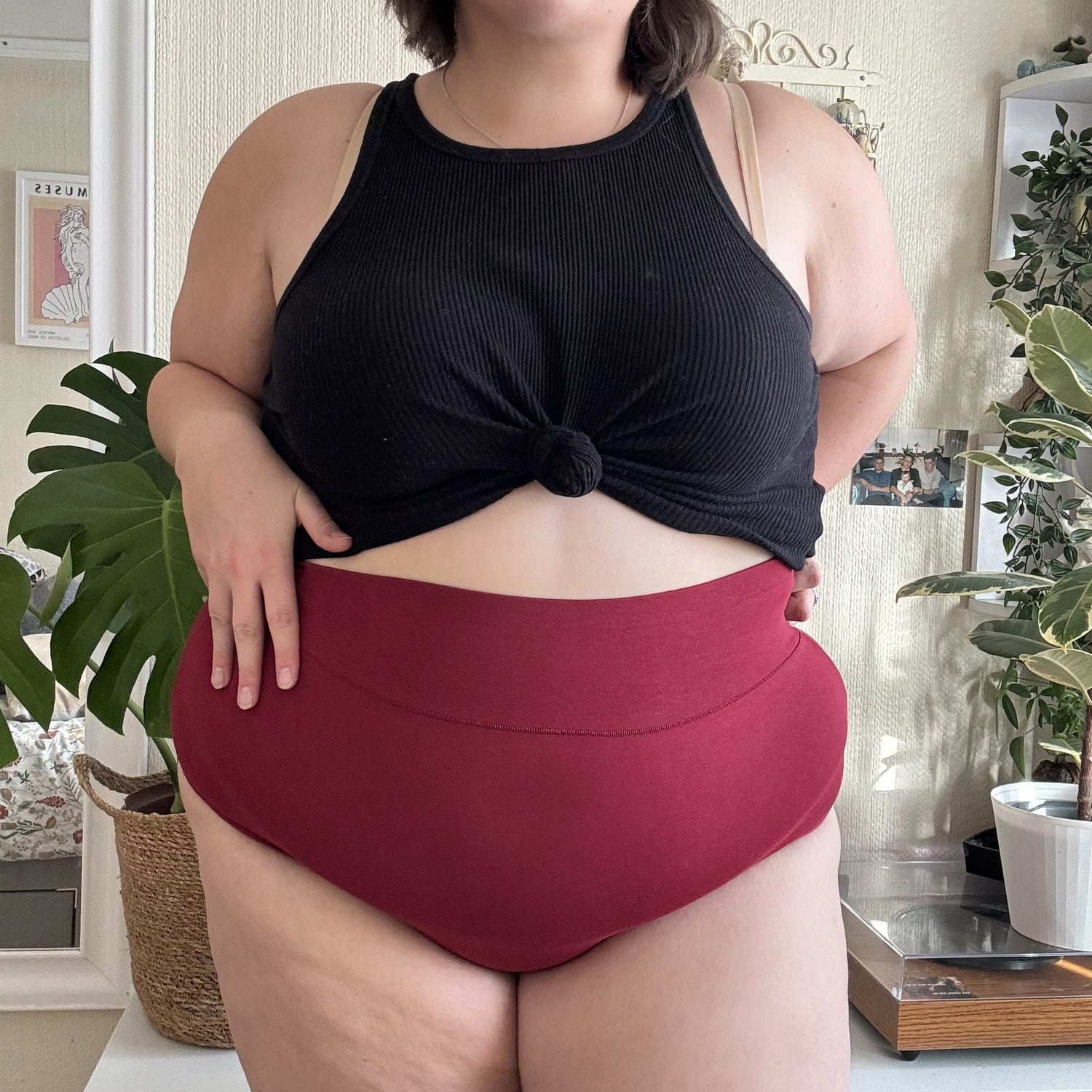 Super High Waist Panties - Blood Red