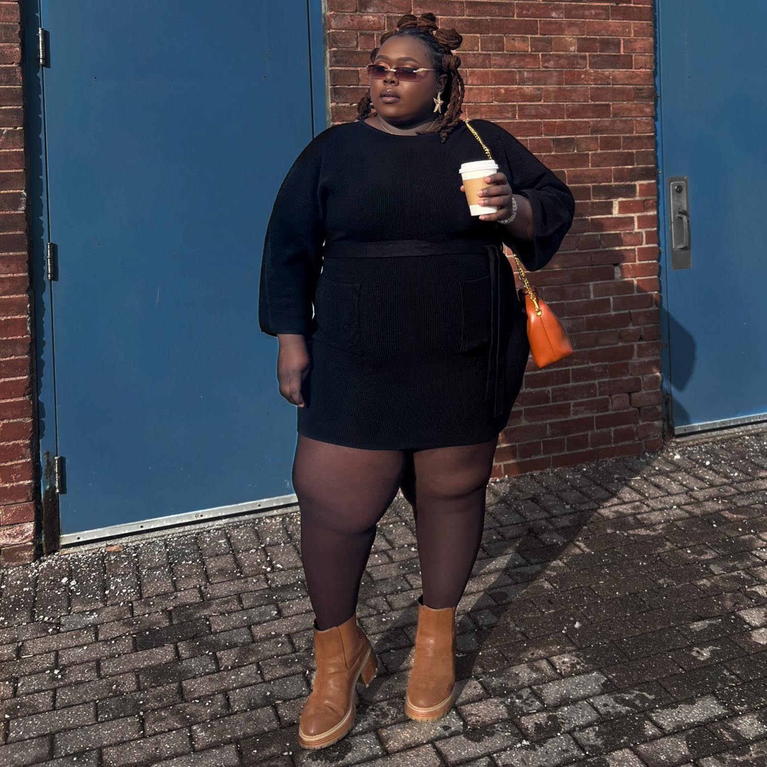 Black Cocoon Knit Mini Dress with Pockets | Snag – Snag Canada