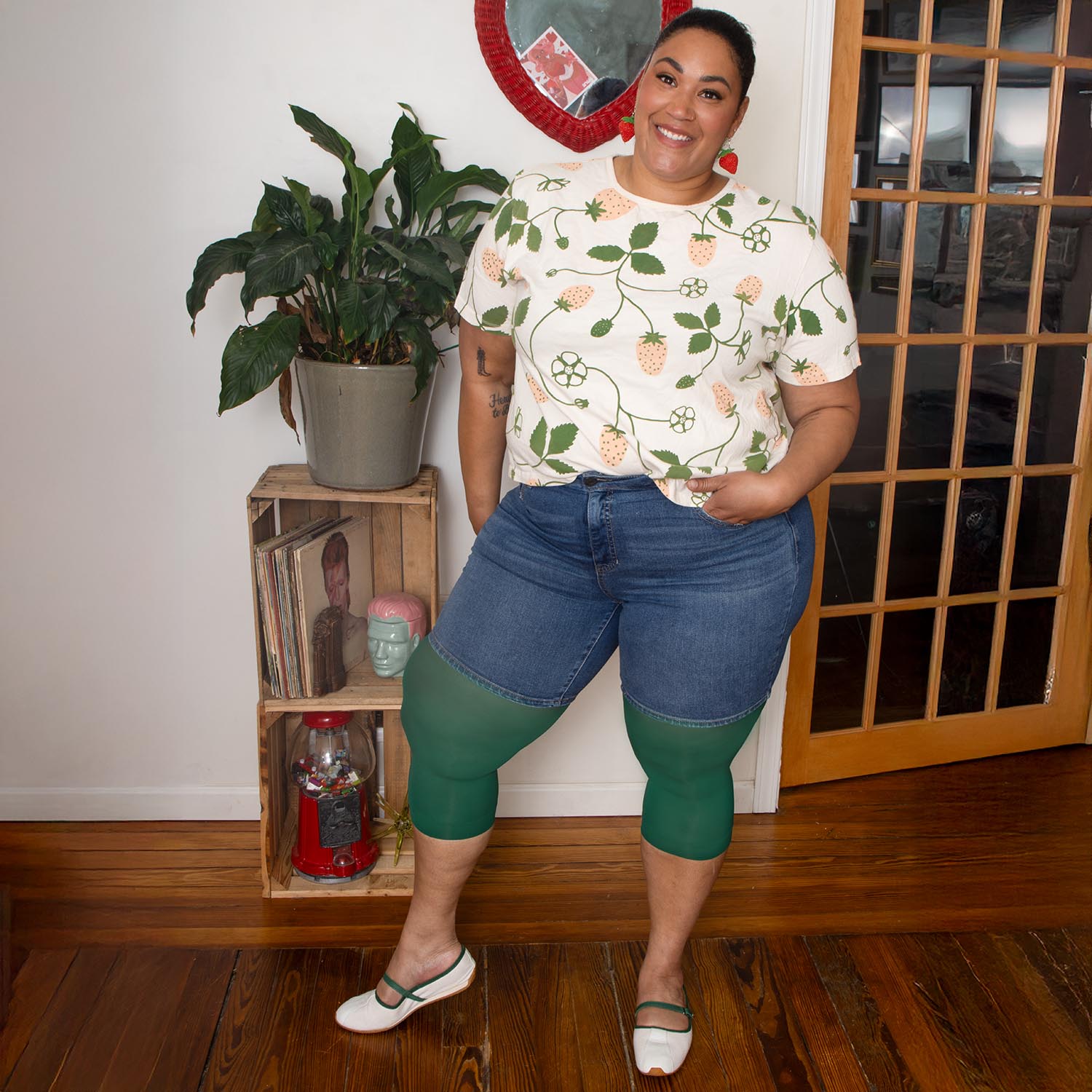 Stay Cool Capri Tights - Foliage - Tights & Clothes In Sizes 1-34