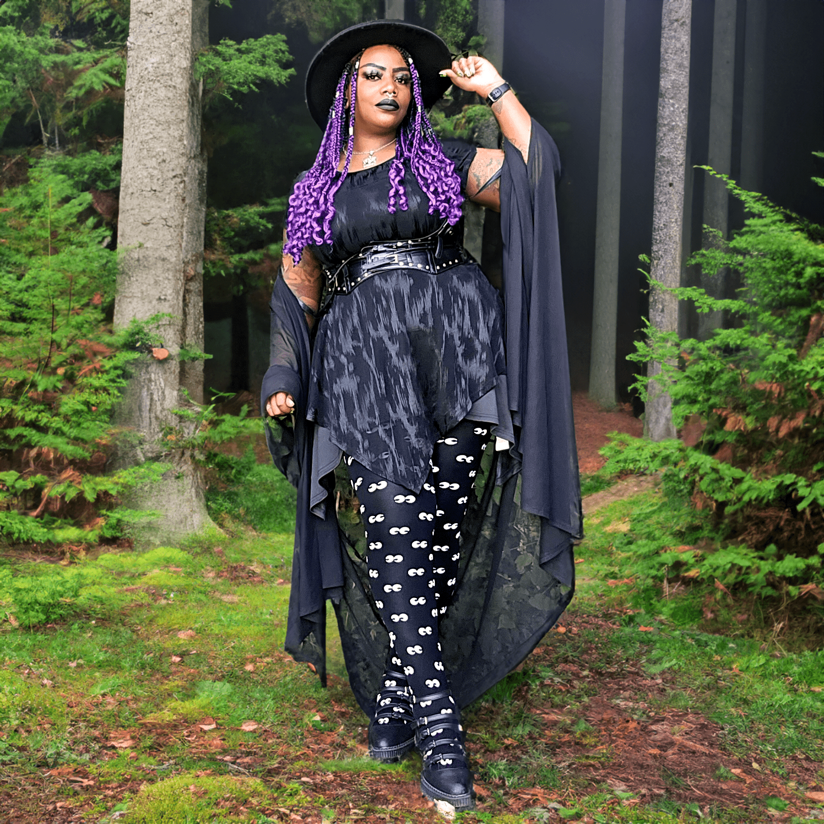Plus size witch tights best sale
