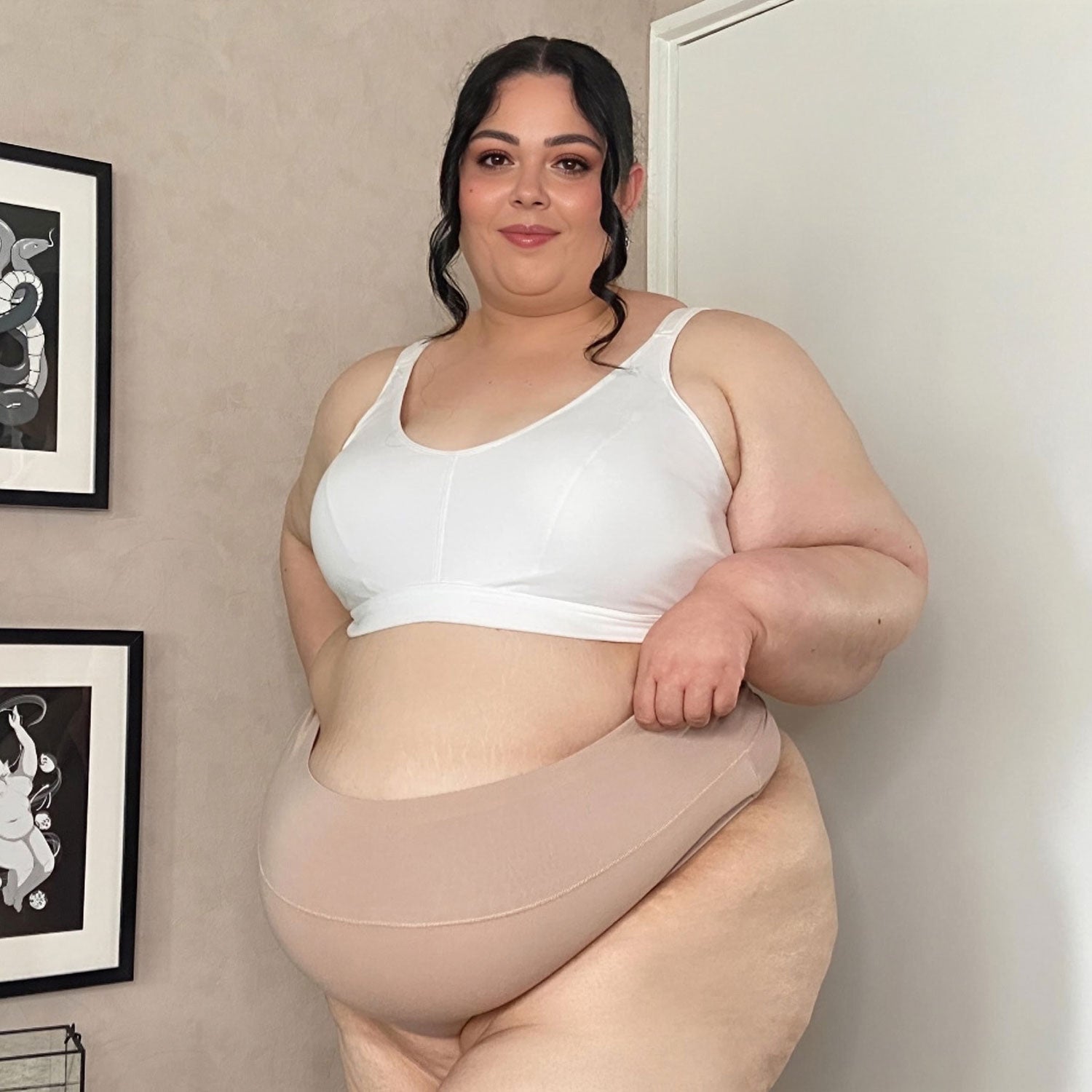 Organic Cotton Cheeky High Leg Panties - Milk Bottle