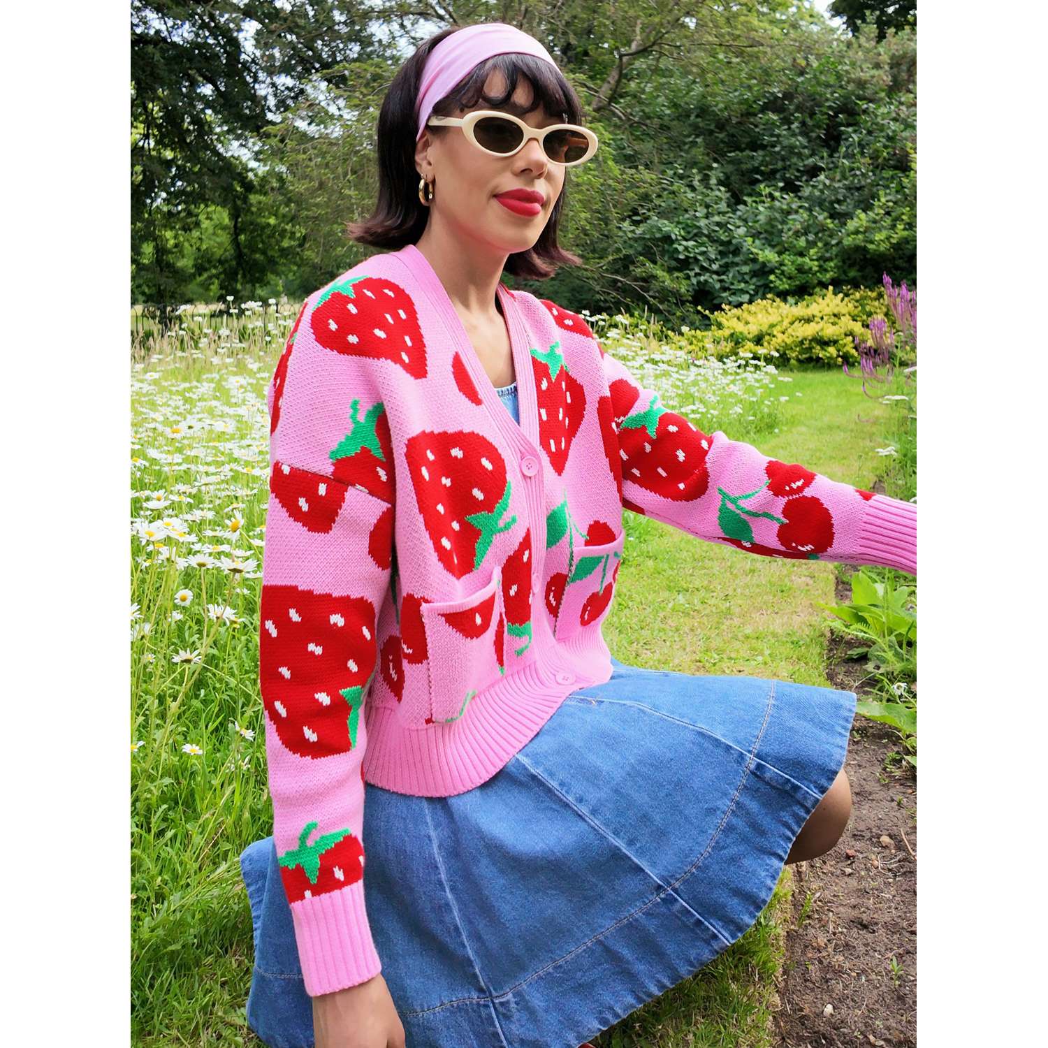 Cotton Rich Cardigan - Strawberry