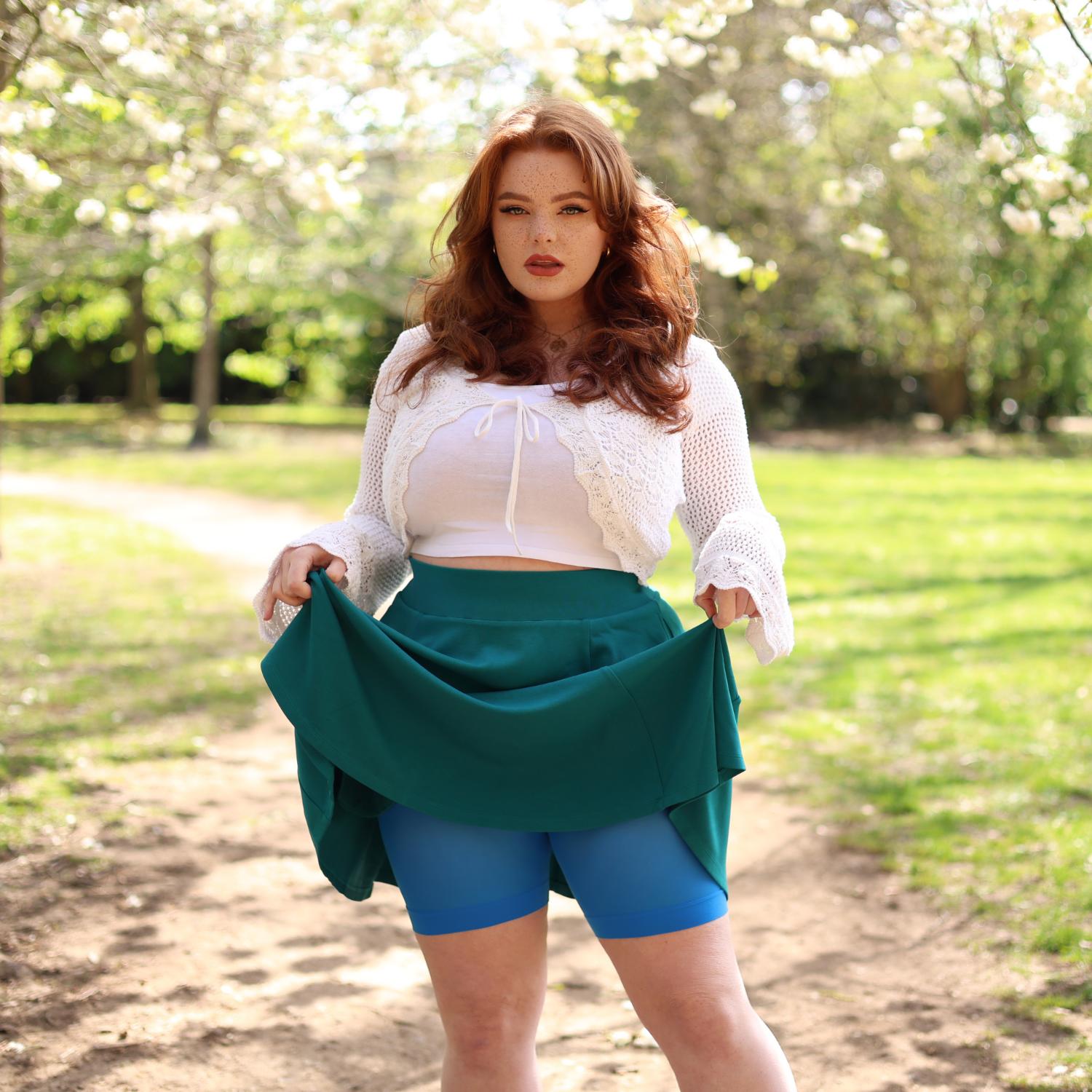Ocean Teal Mini Skirt with Pockets | sizes 0-34 | Snag – Snag Canada