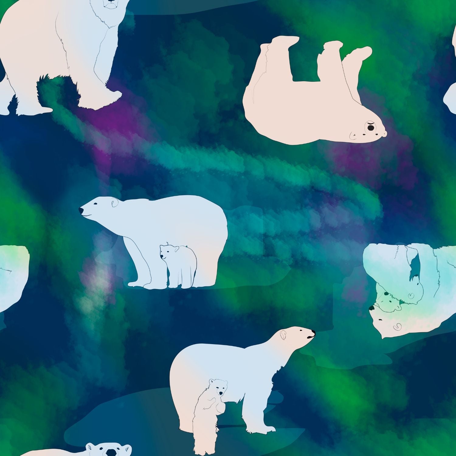 Organic Cotton PJ Top - Polar Bears