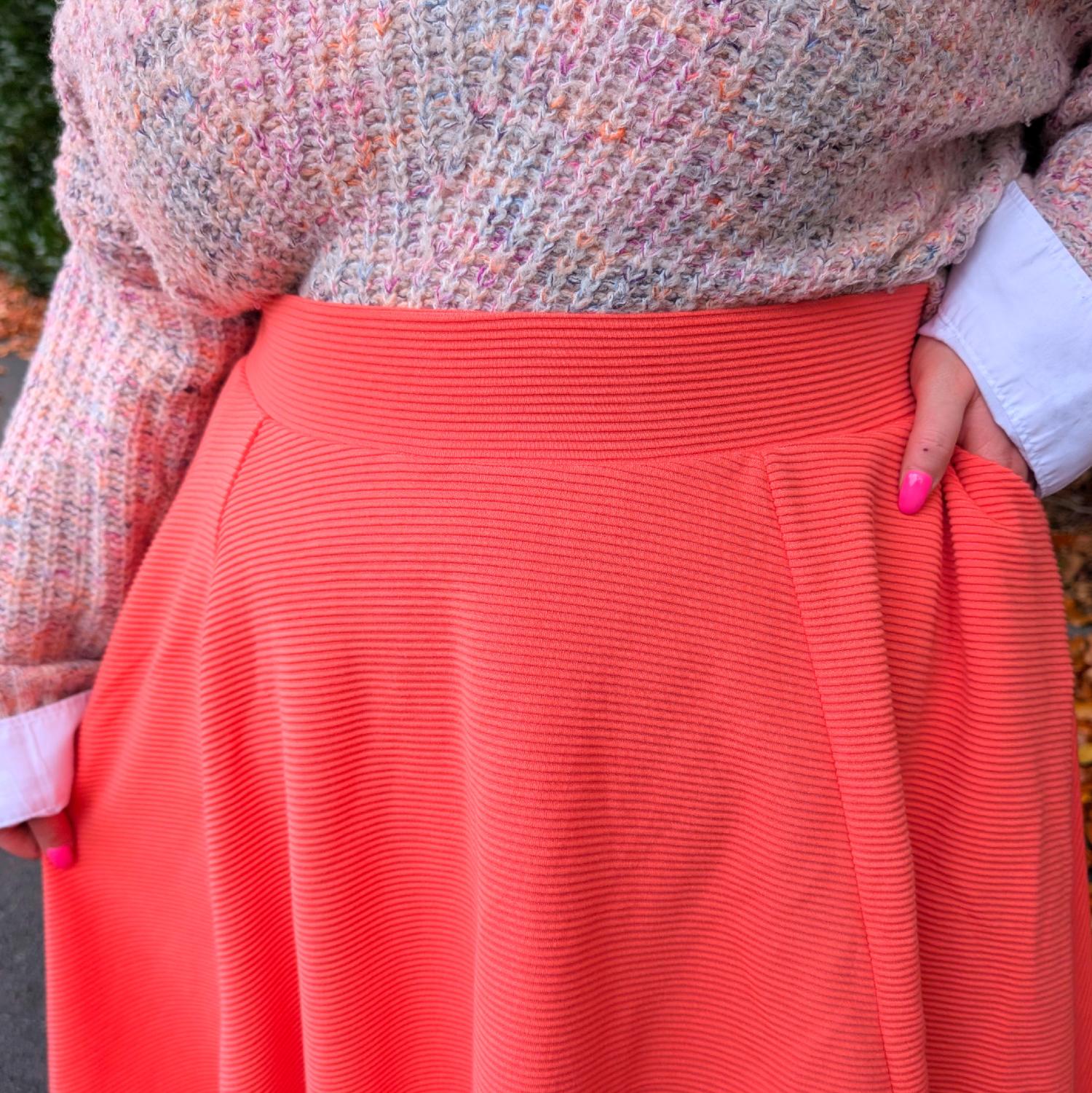 Ottoman Flare Skirt - Spiced Coral