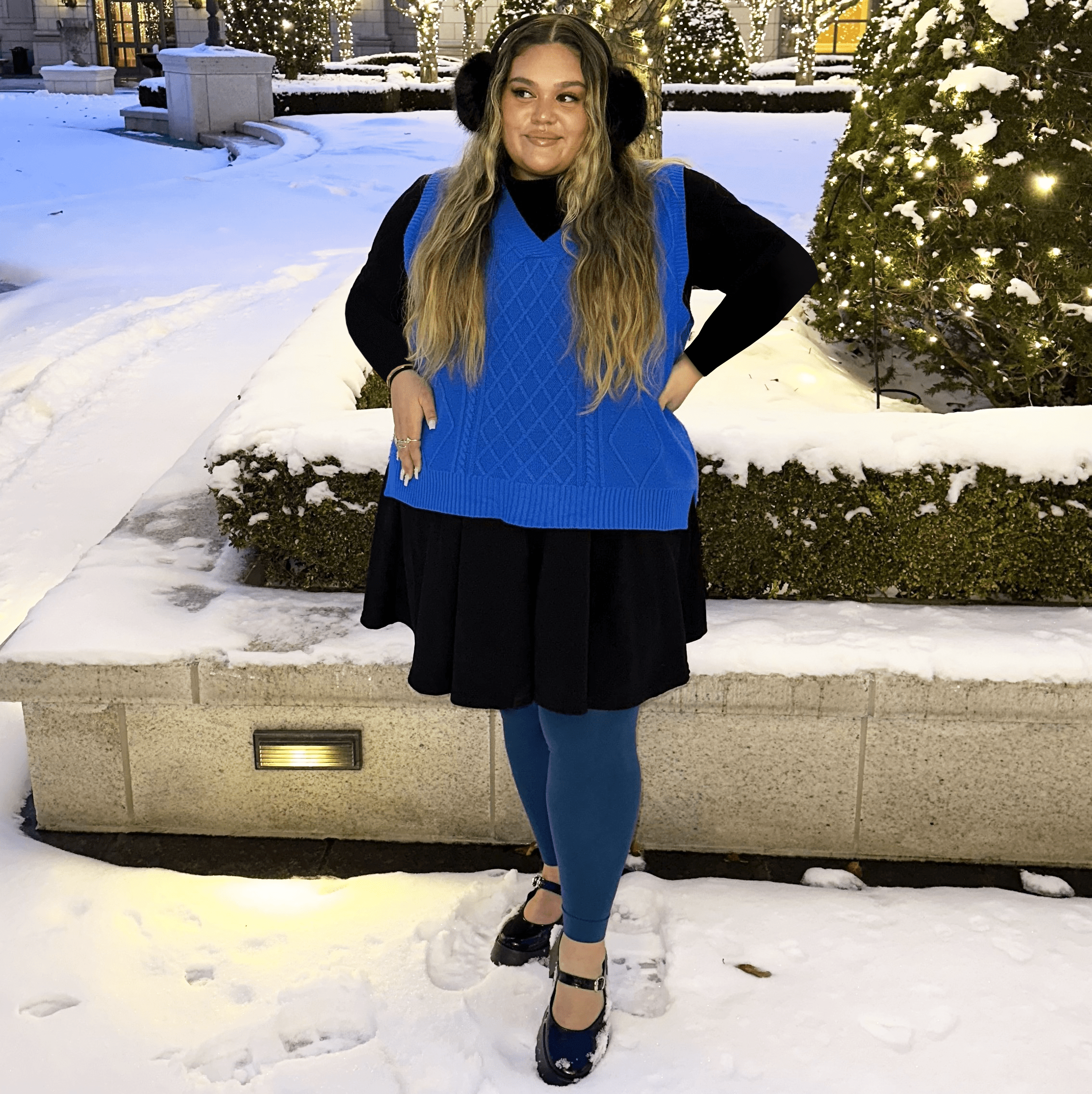 Navy blue footless sales tights