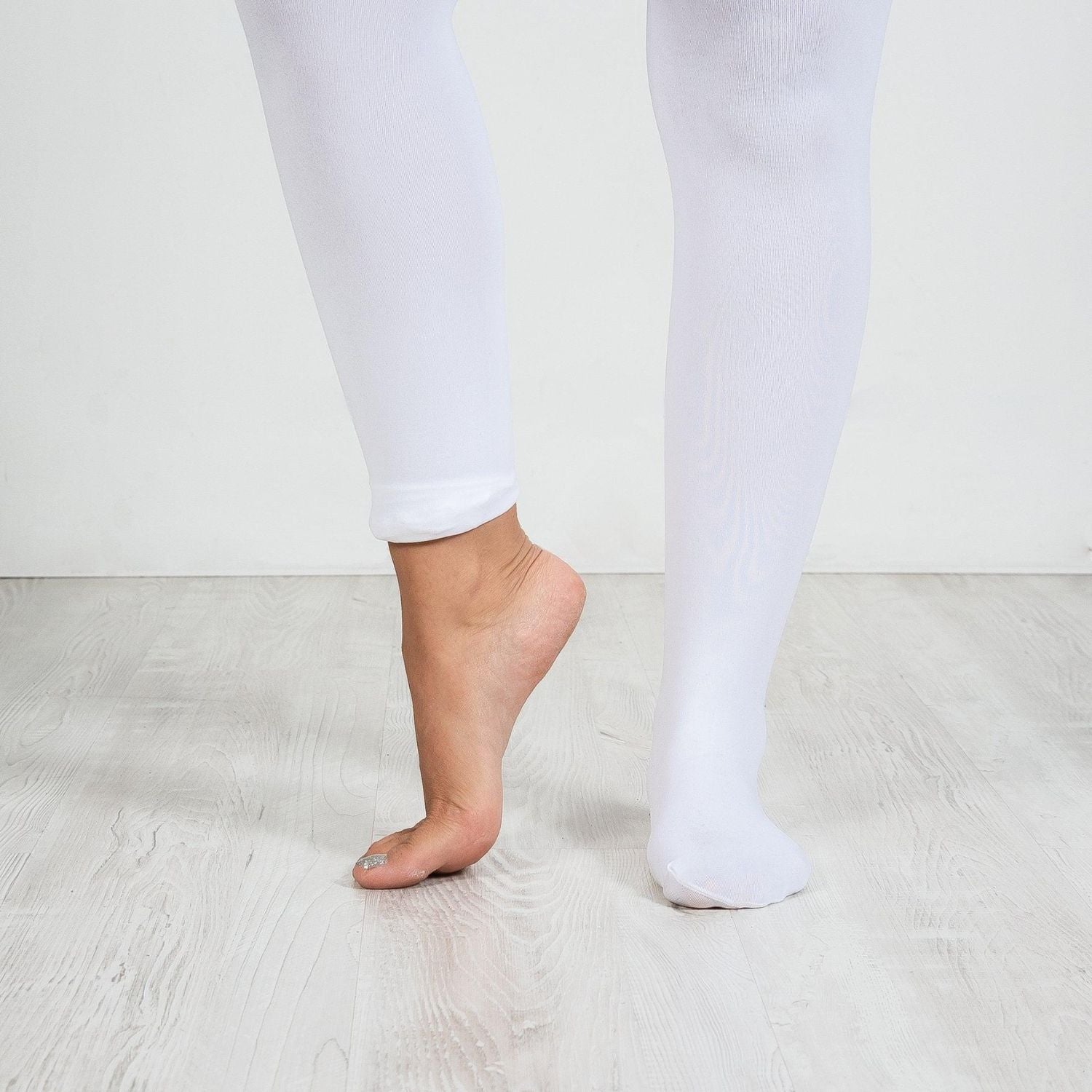 Girls white footless tights hotsell