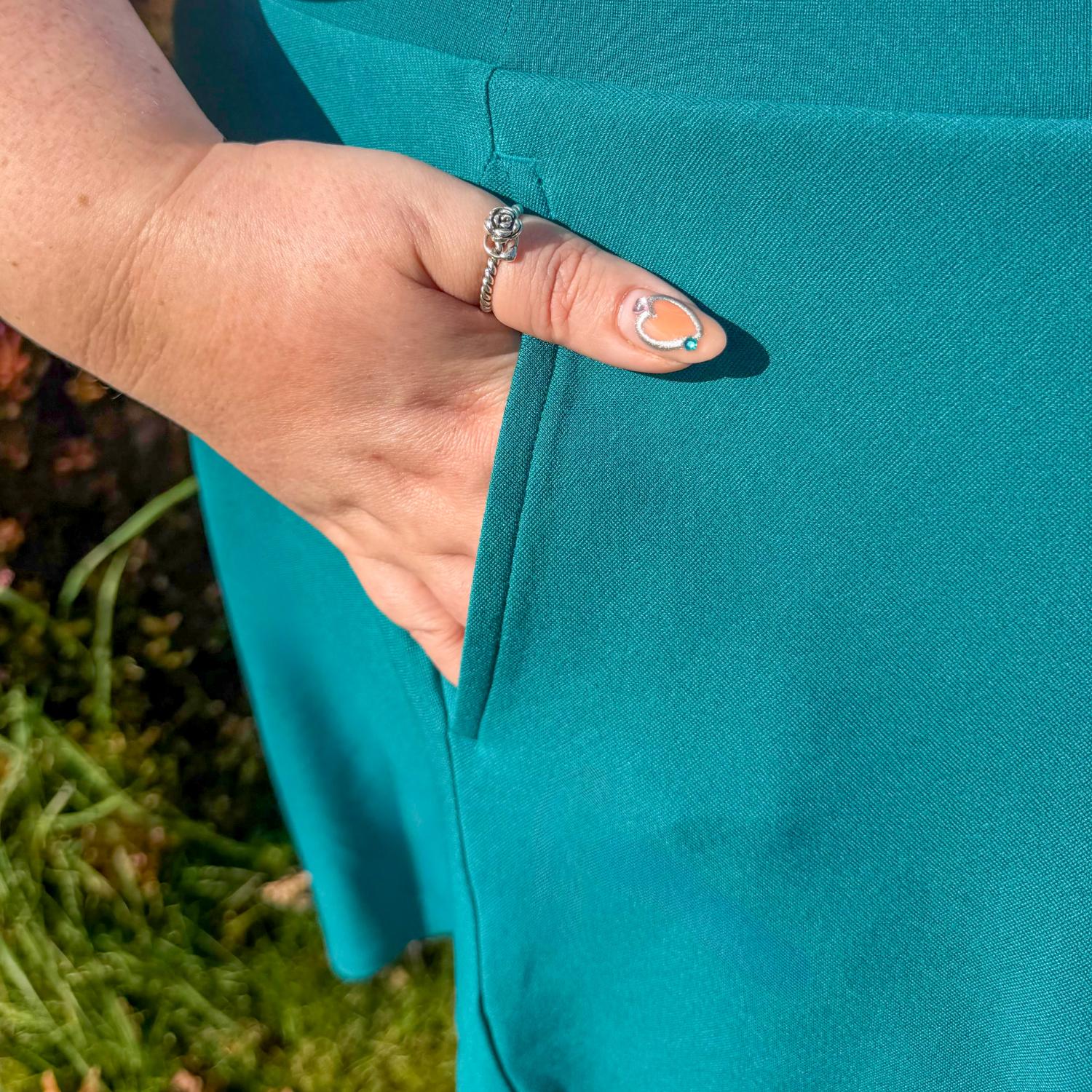 Ocean Teal Mini Skirt with Pockets | sizes 0-34 | Snag – Snag Canada