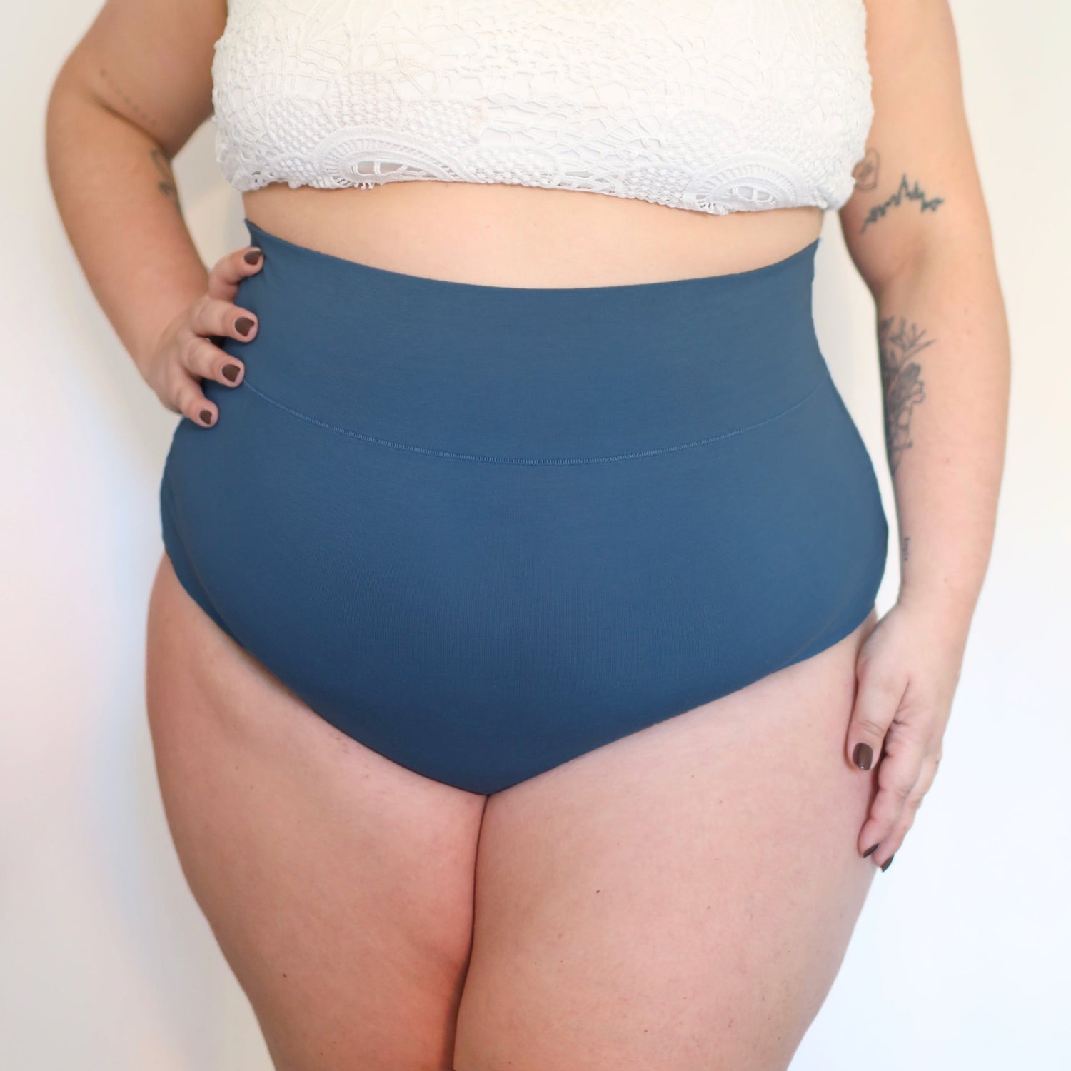 Super High Waist Panties - Denim