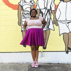 Flare Skirt - Oh My Gosh! - Figgy Pudding - Snag Canada