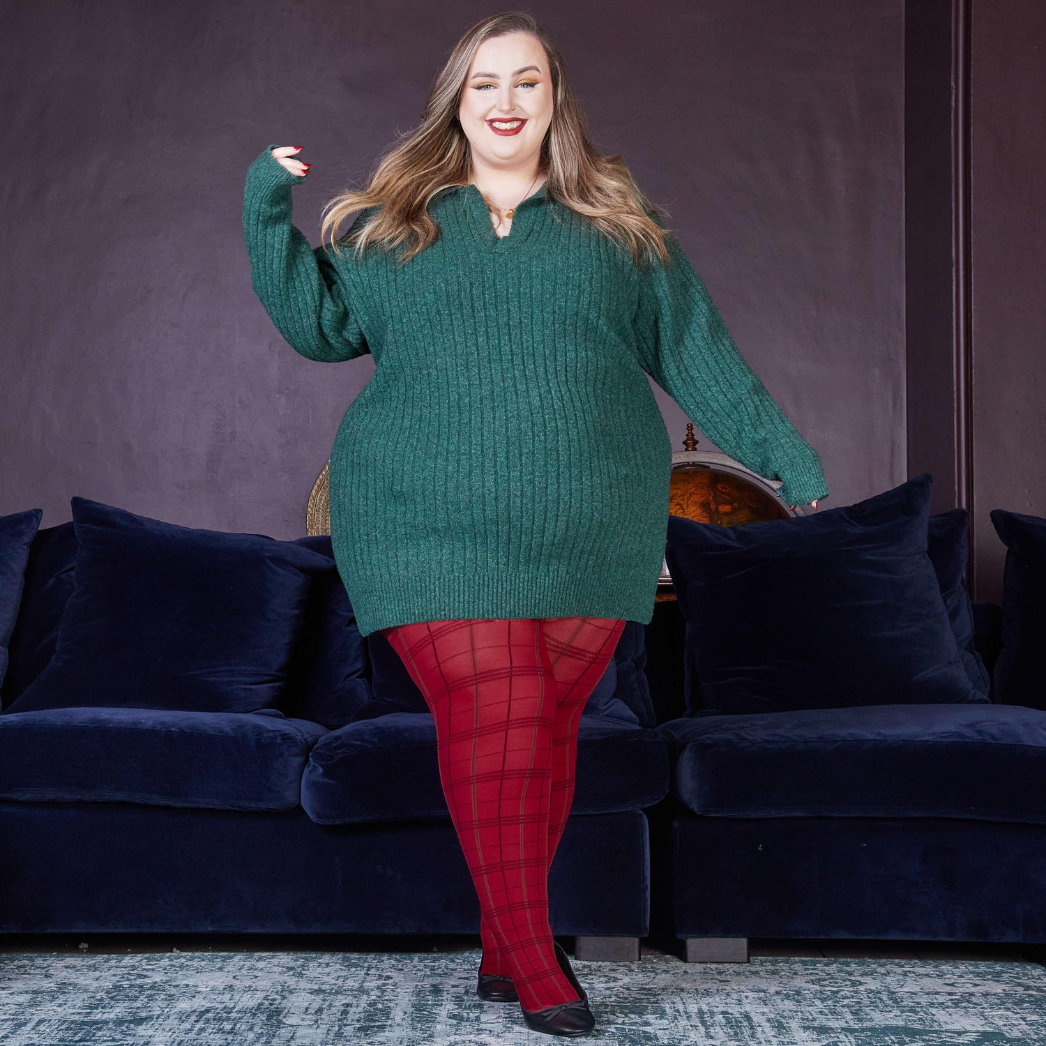 Opaque Plaid Tights - Tatties - Snag Canada