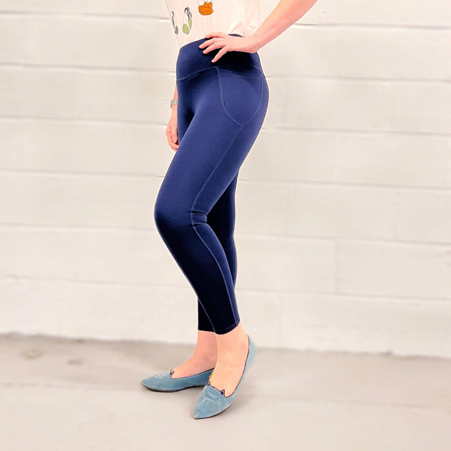 Squat Proof Long Leggings - Navy - Snag Canada