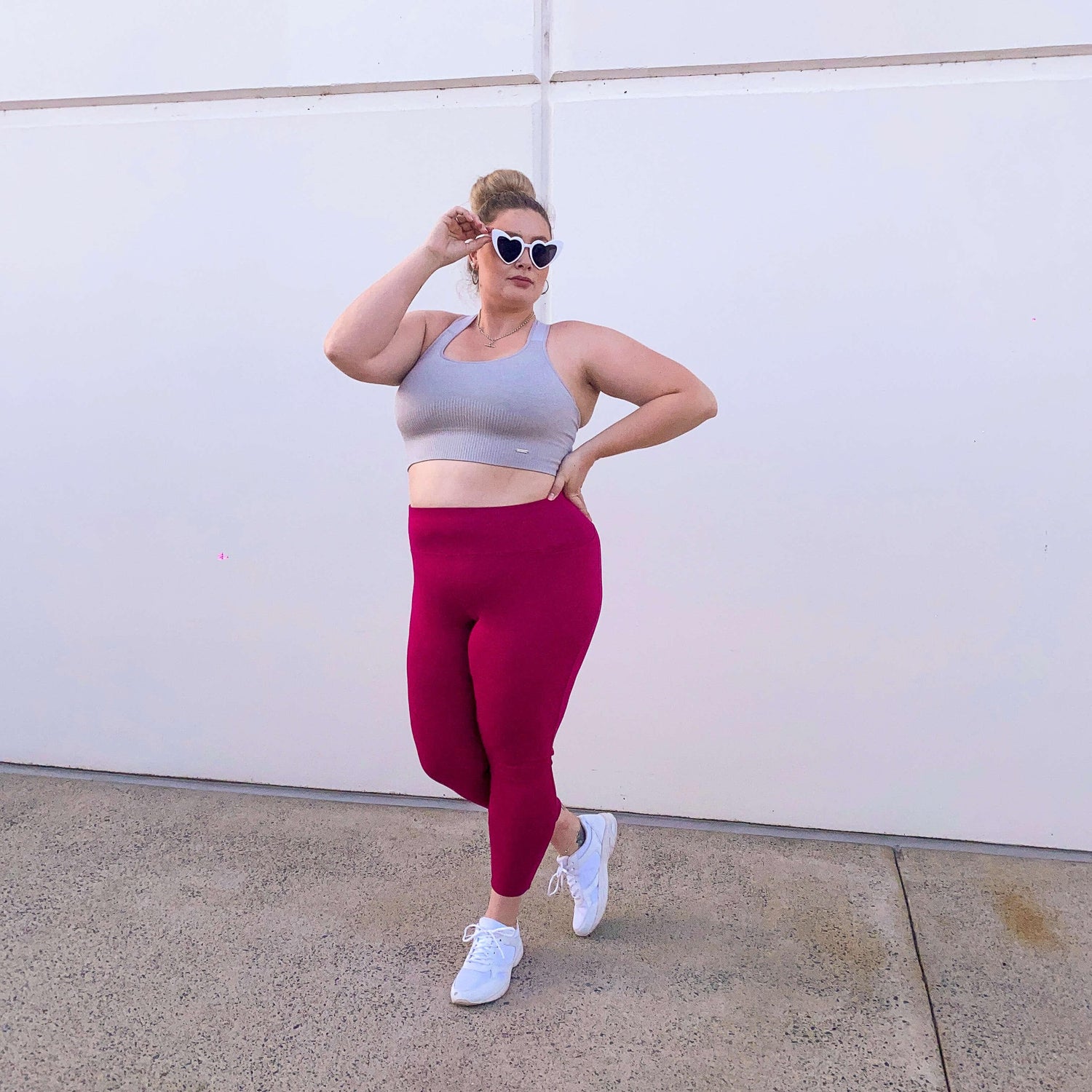 Squat Proof Long Leggings - Raspberry Pie - Snag Canada