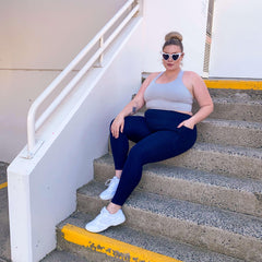 Squat Proof Long Leggings - Navy - Snag Canada