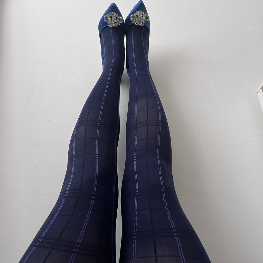 Opaque Plaid Tights - Stovies - Snag Canada