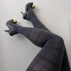 Opaque Plaid Tights - Neeps - Snag Canada