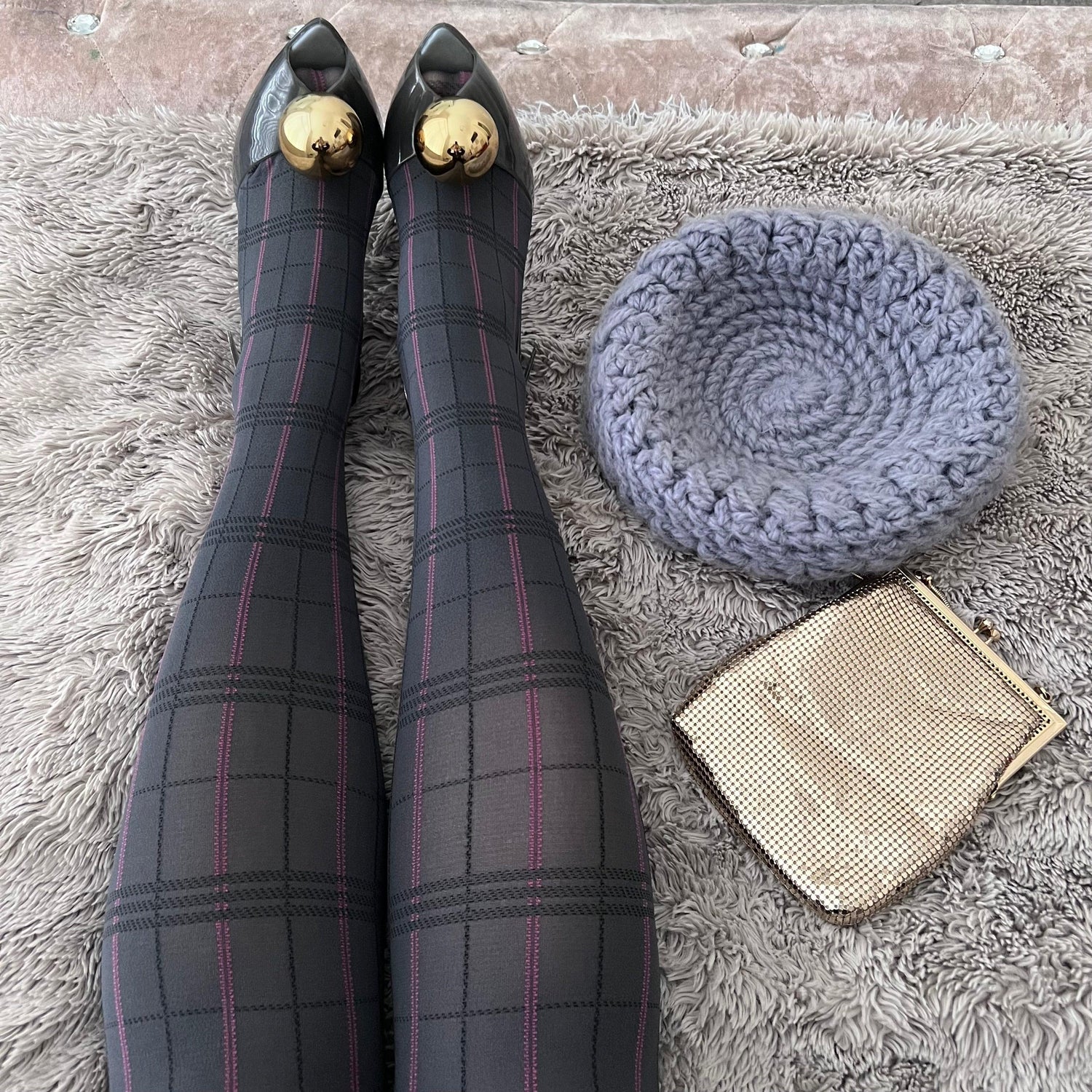 Opaque Plaid Tights - Neeps - Snag Canada