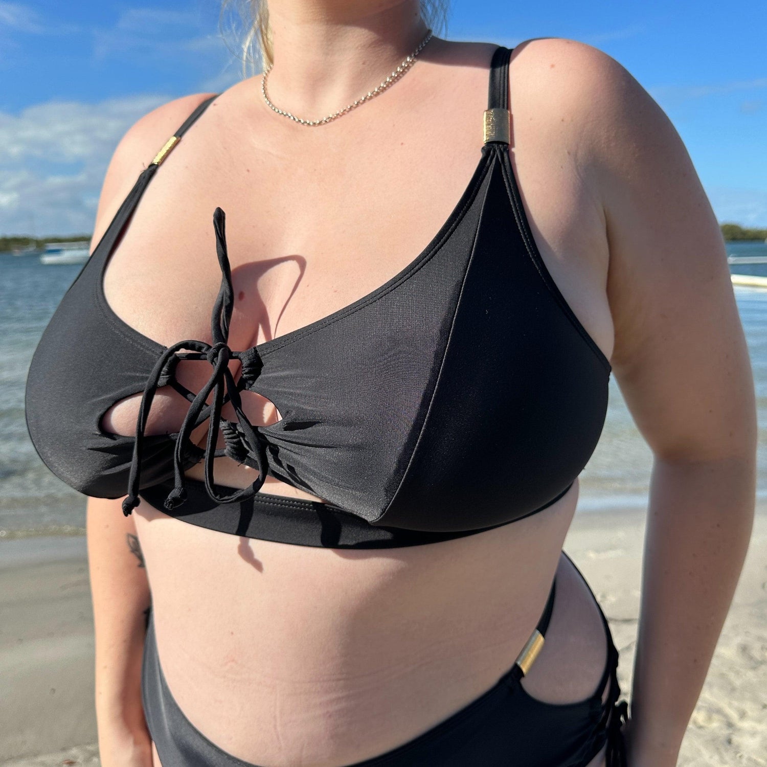 Bikini Top - What Babe? - Black - Snag Canada