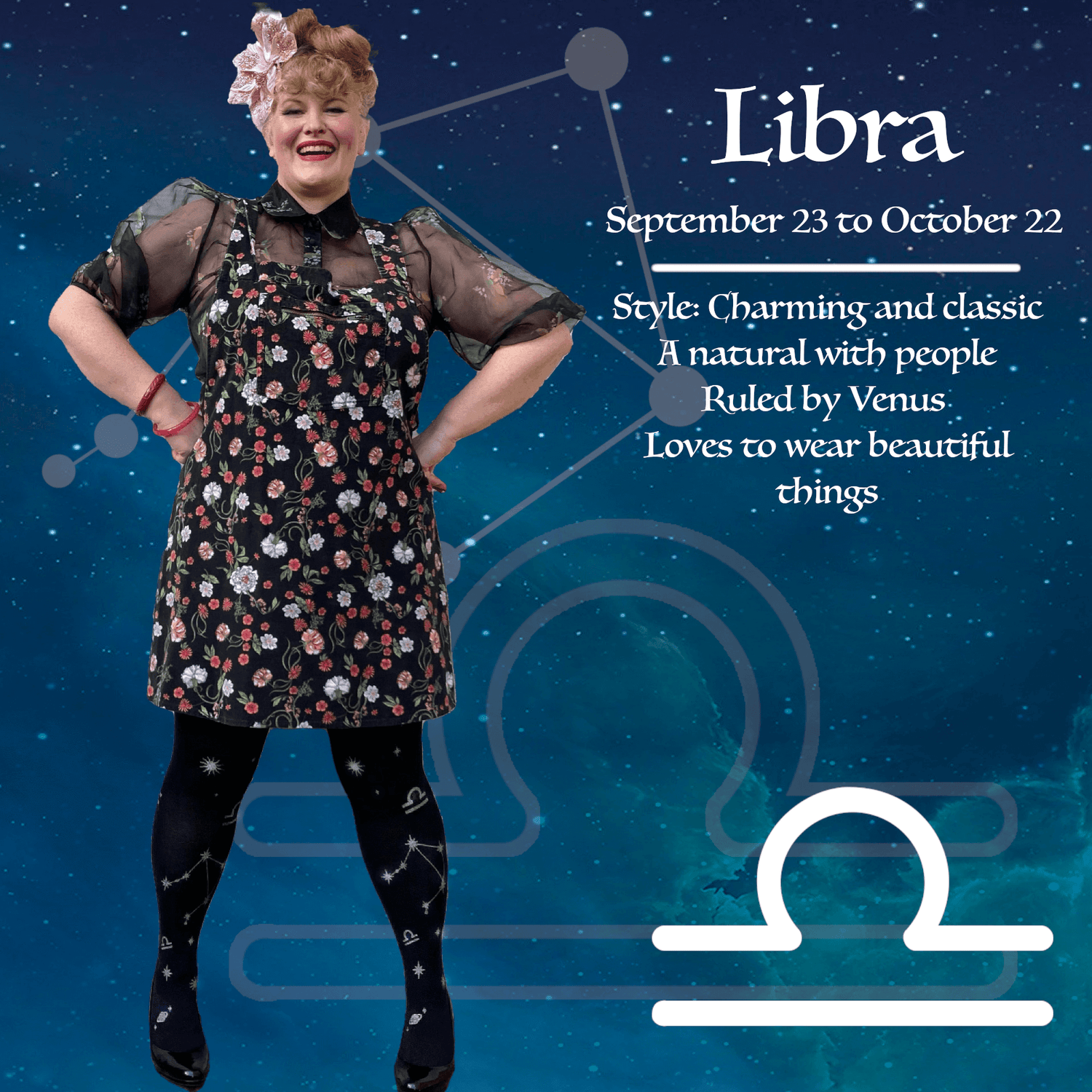 Opaque Zodiac Tights - Libra - Snag Canada