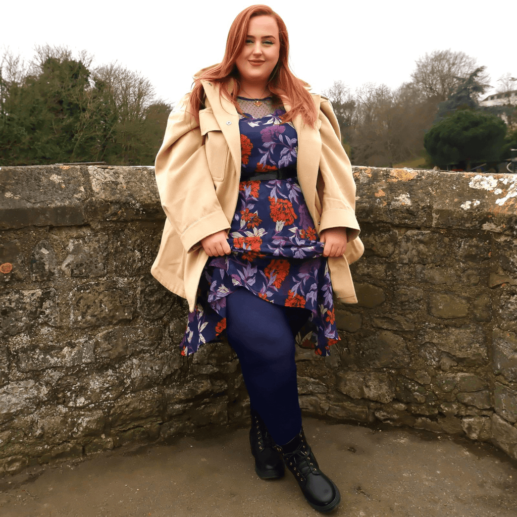 Semi-Opaque Tights - Navy - Snag Canada