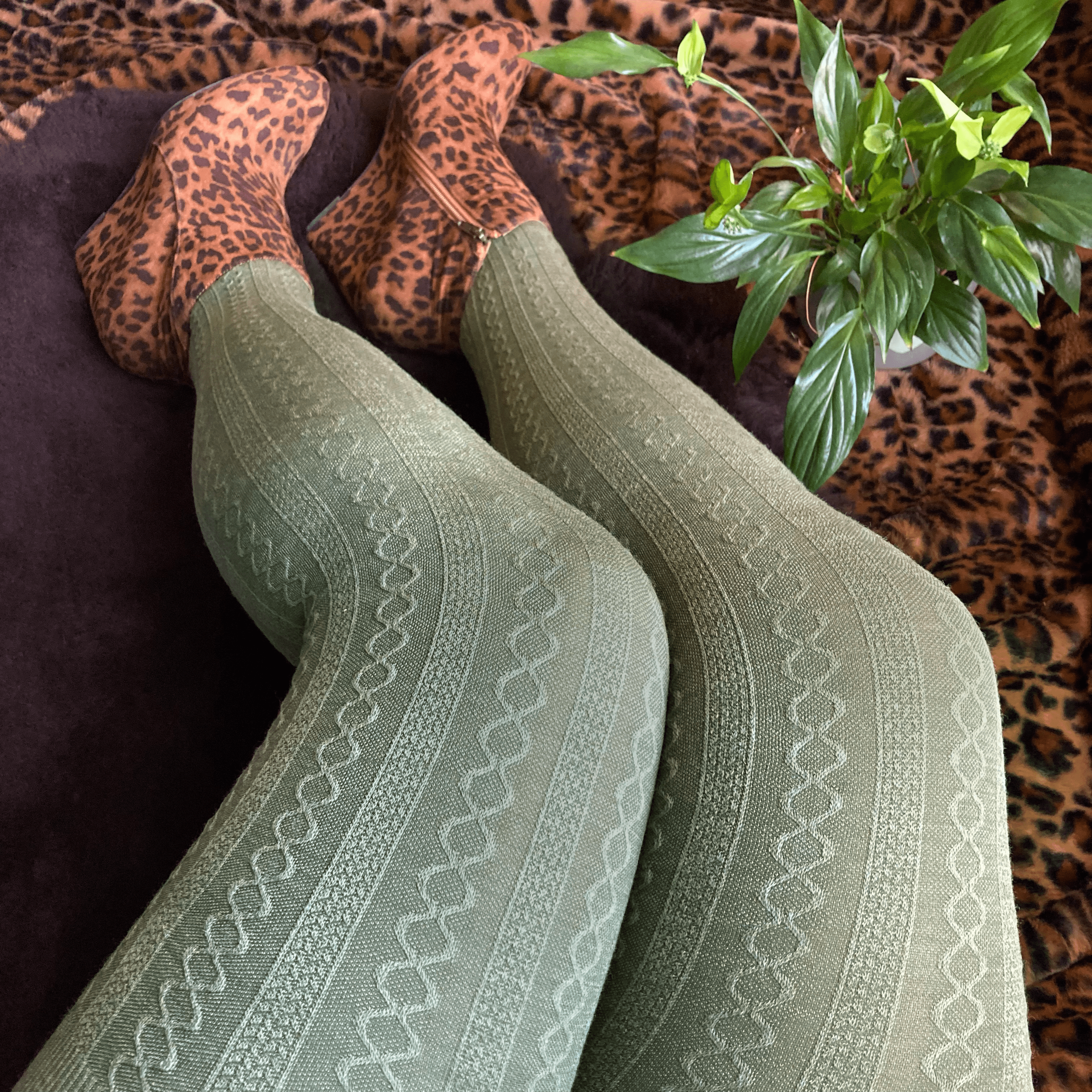 Green wool tights best sale