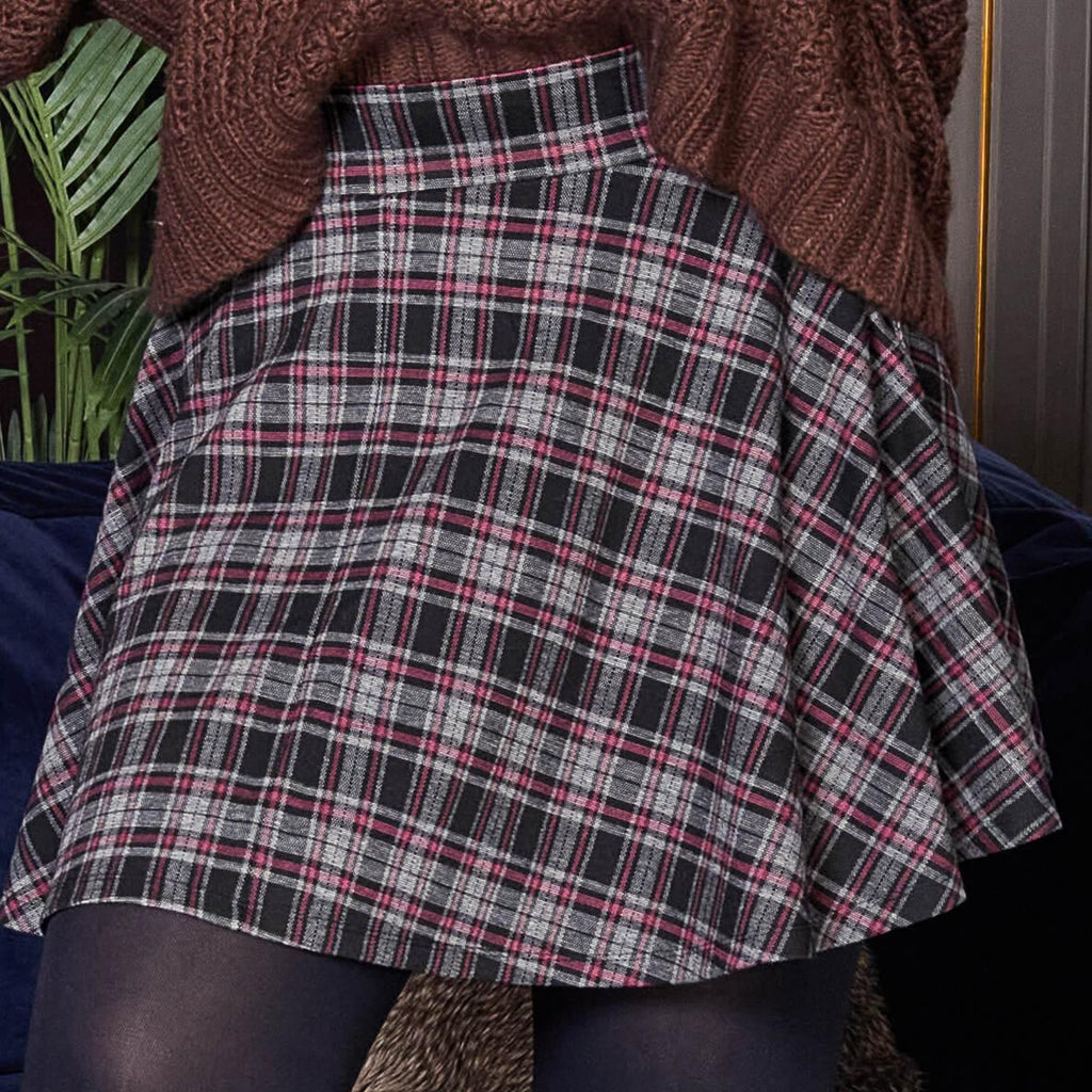 Mini Flare Plaid Skirt - Gosh! - Class - Snag Canada