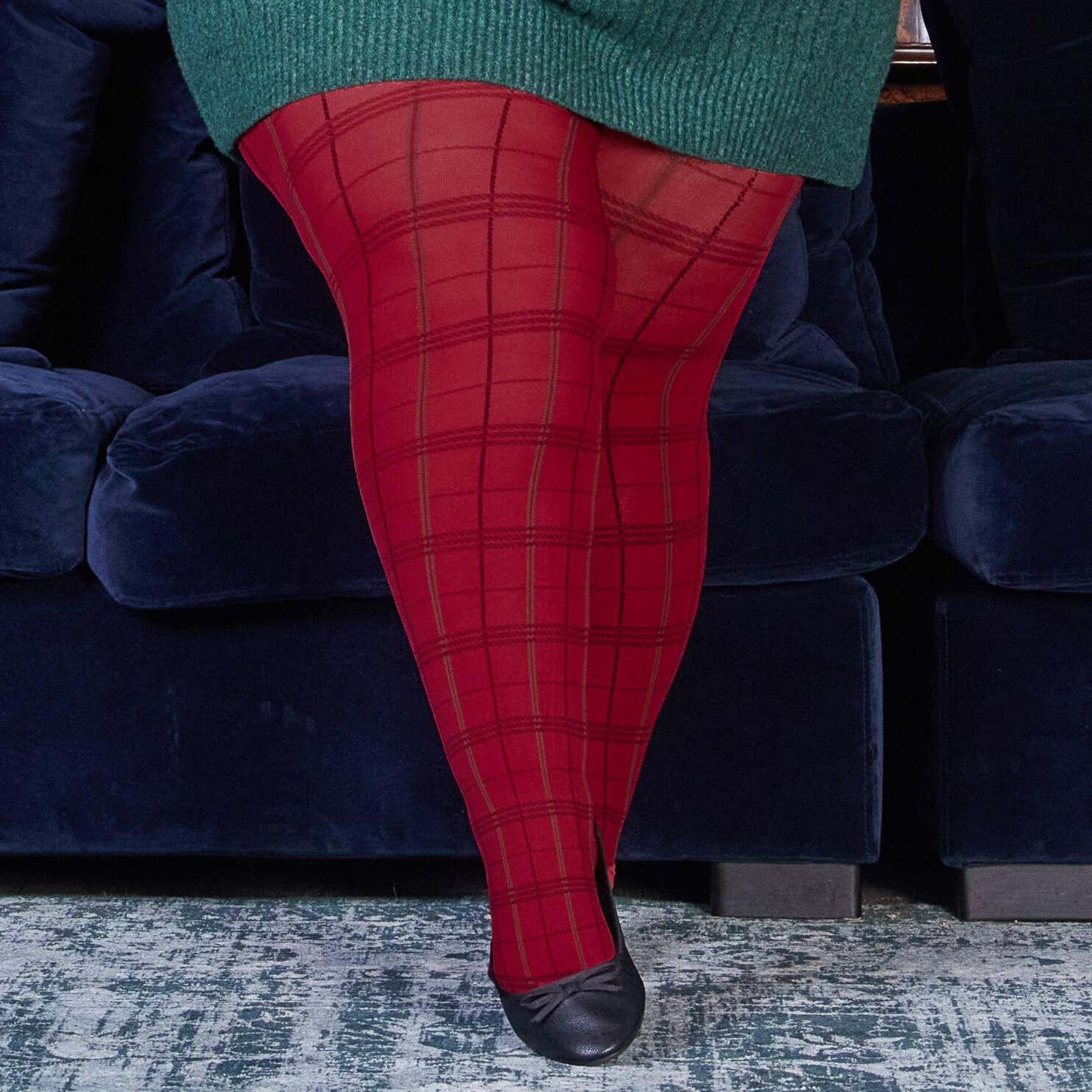 Opaque Plaid Tights - Tatties - Snag Canada