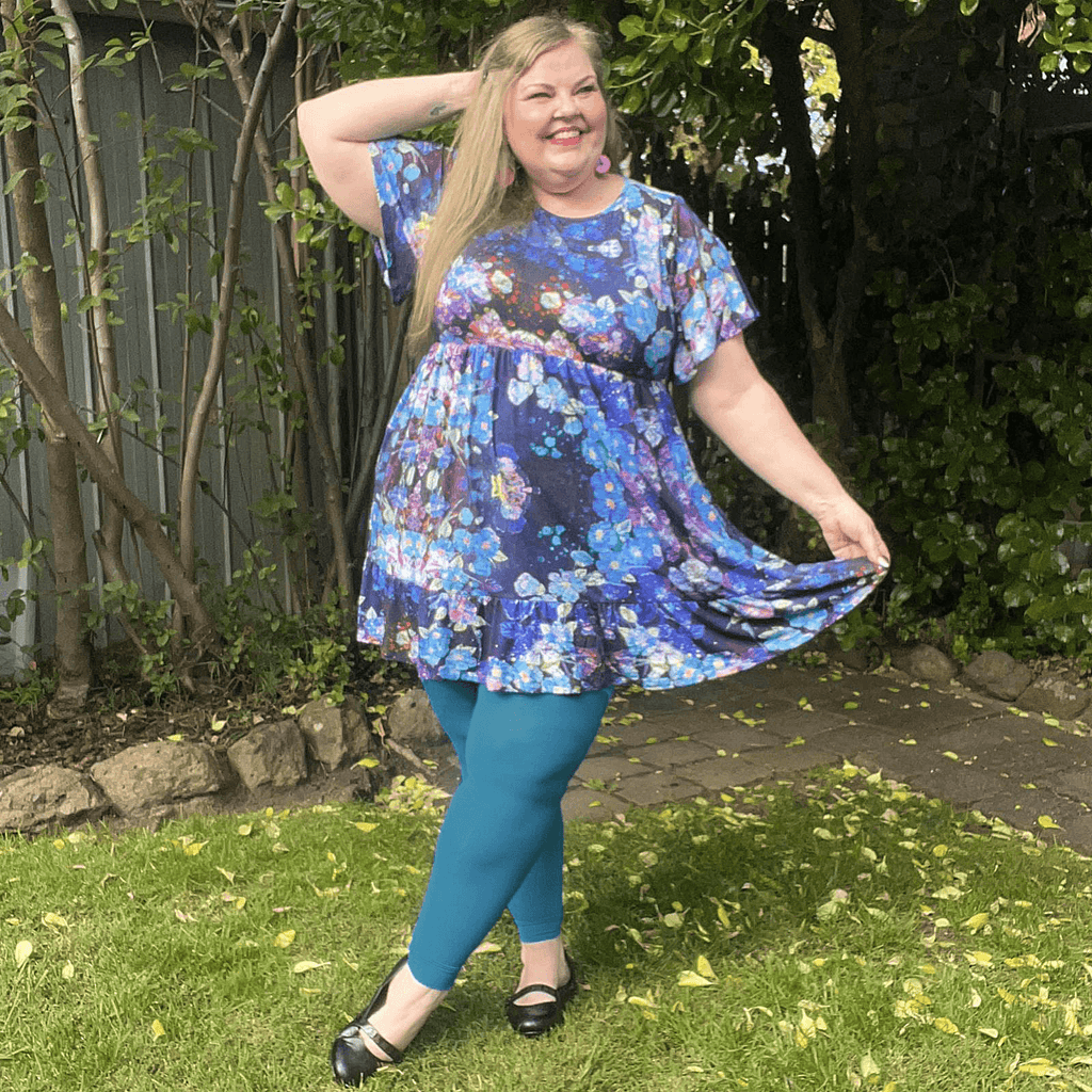 Opaque Footless Tights - Aurora - Snag Canada