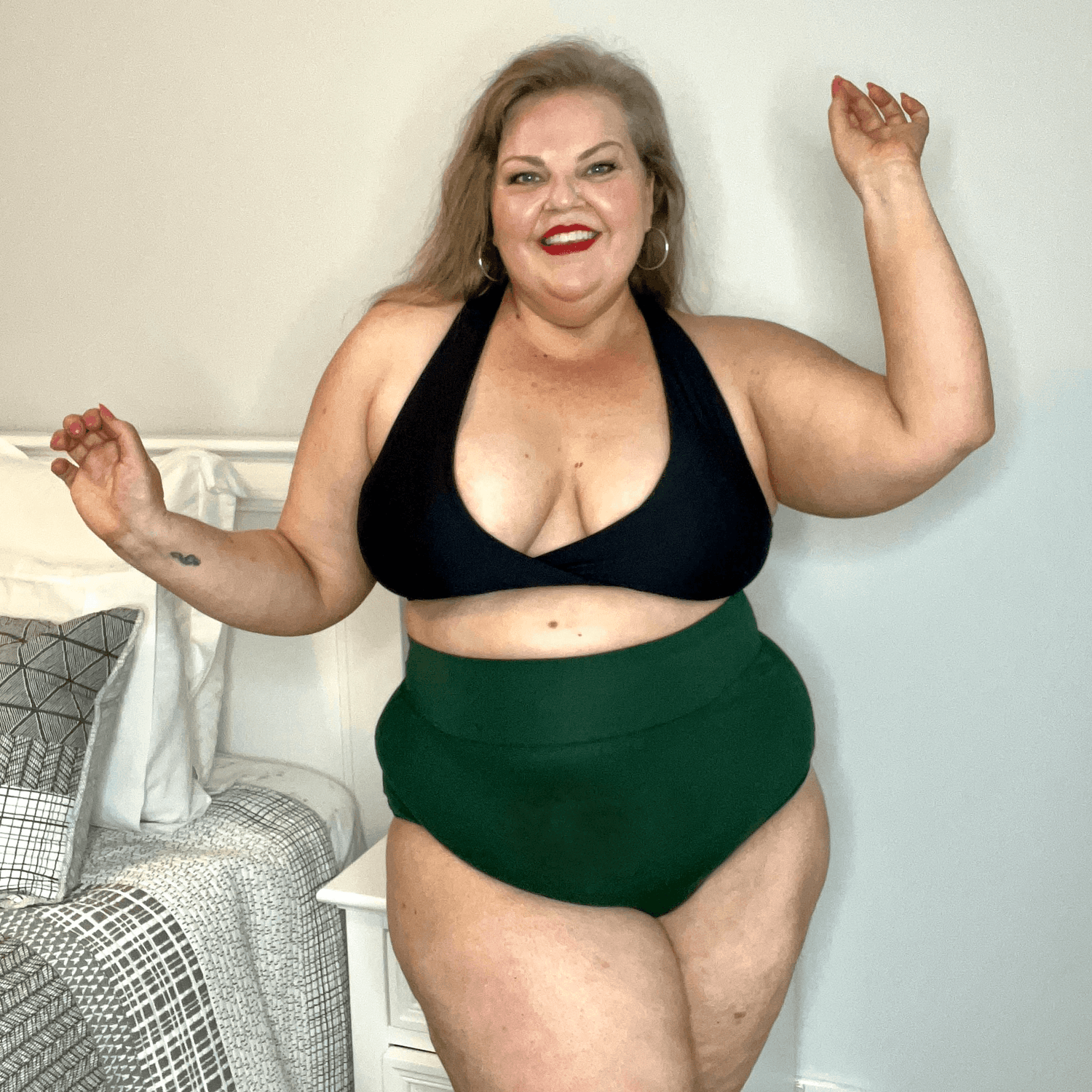 Super High Waist Knickers - Hit the Bottle Green - Snag