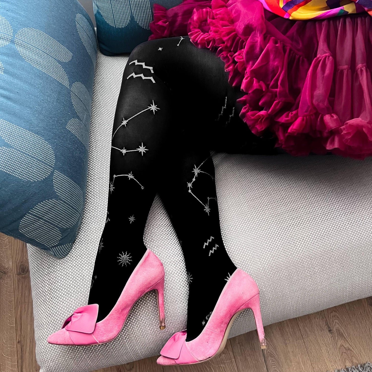 Opaque Zodiac Tights - Aquarius - Snag Canada