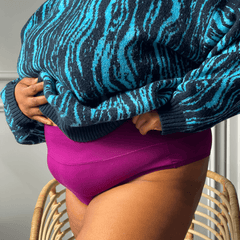 Cheeky High Leg Panties - Figgy Pudding - Snag Canada