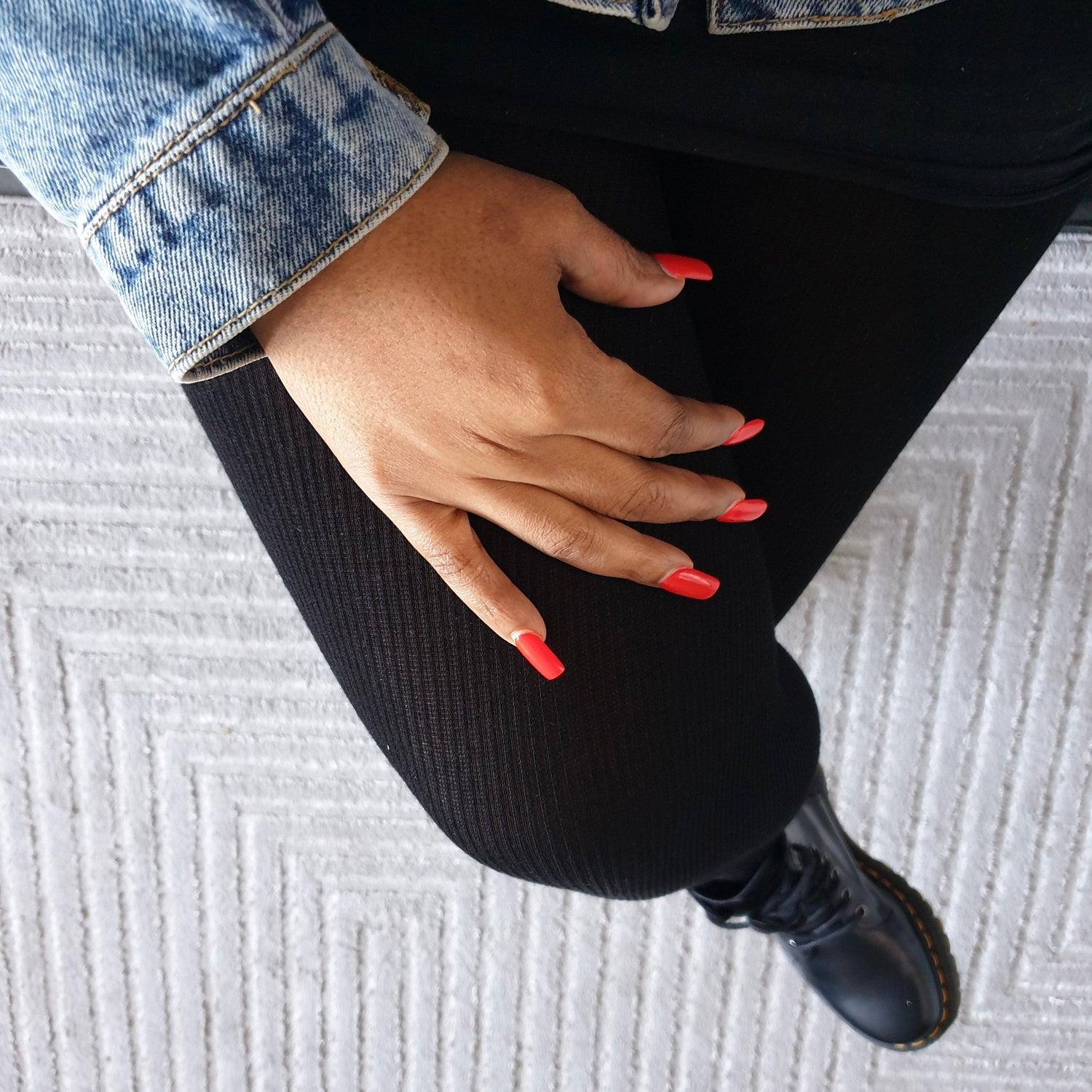 Ribbed Cashmere Tights - Black - Snag Canada