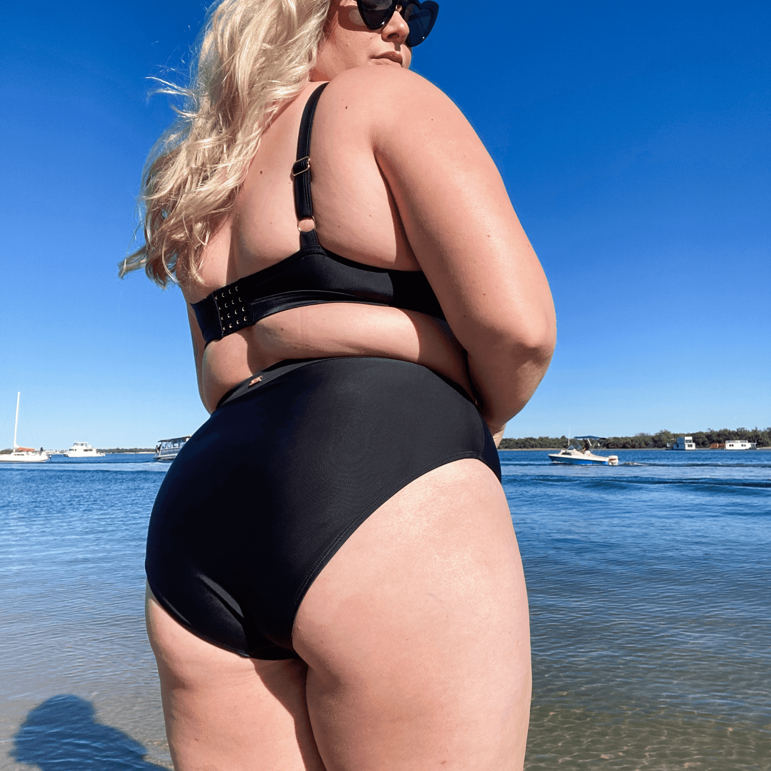 Plus size 2025 black swim bottoms